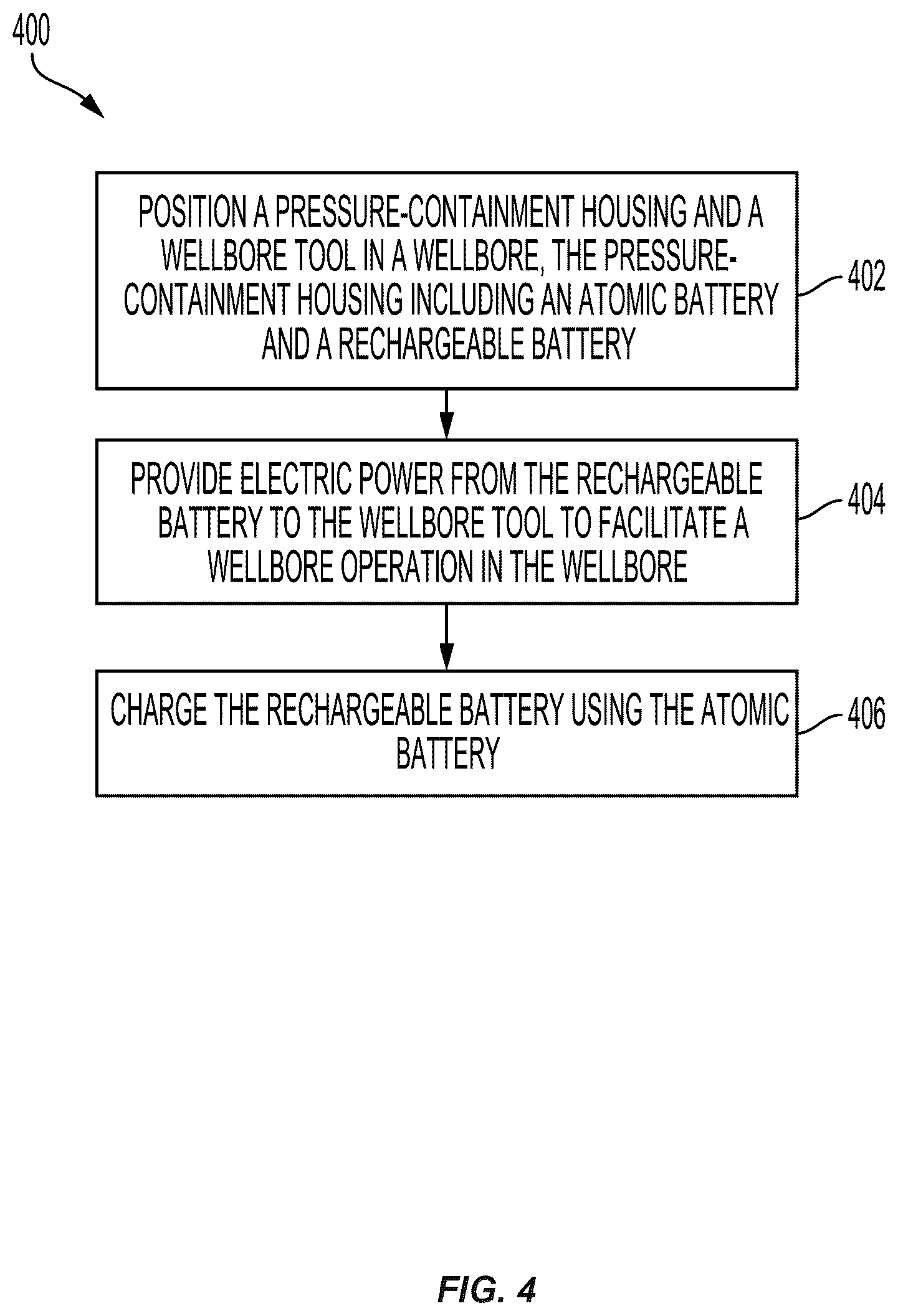 Patent US12308134 Figure 4 – Atomic battery for wellbore operation