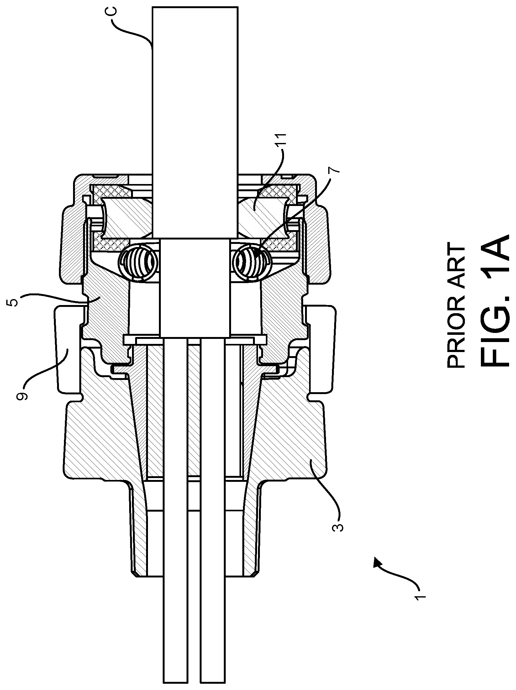 Patent US12308140 Figure 1 – Additively manufactured cable gland