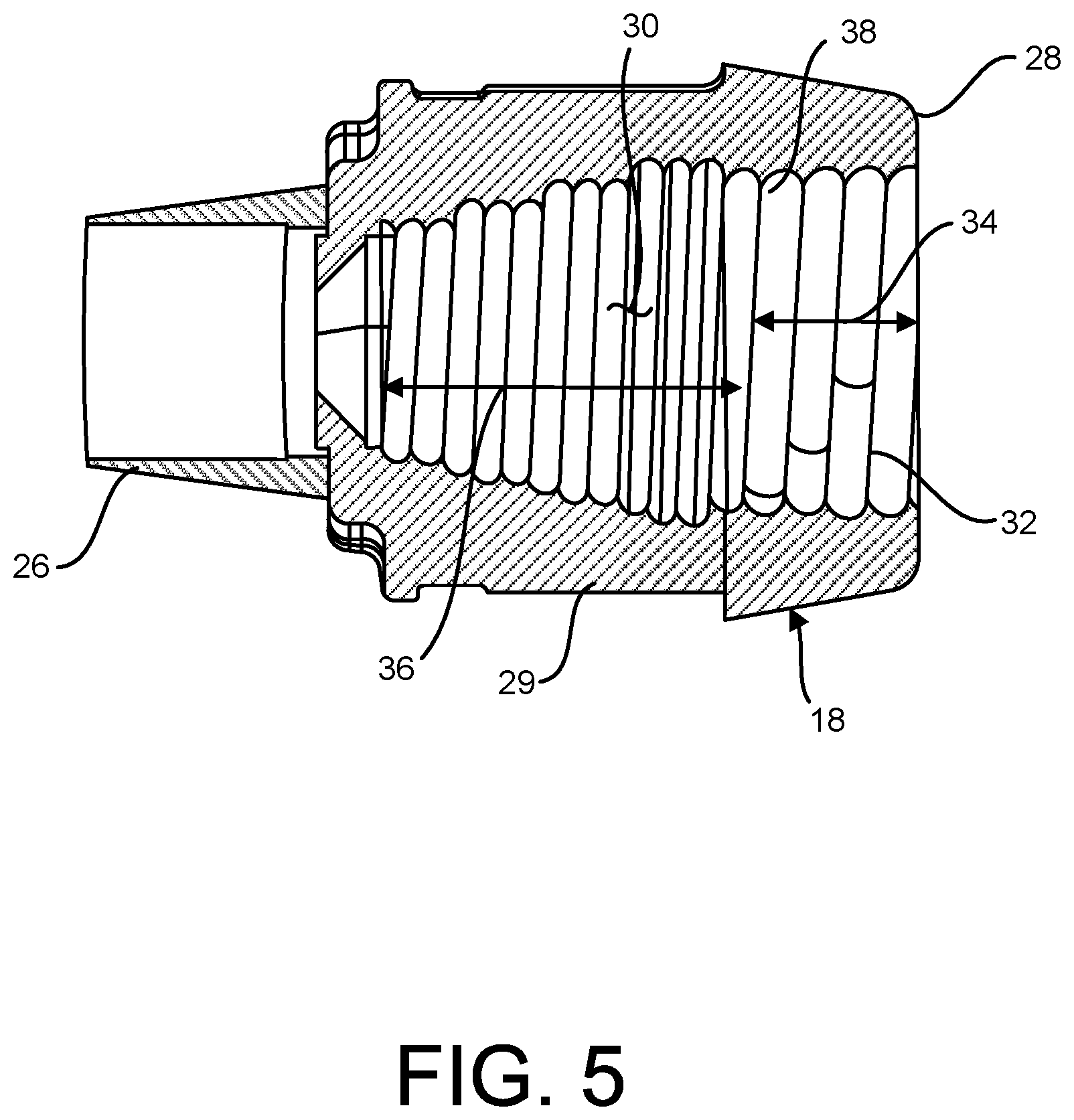 Patent US12308140 Figure 6 – Additively manufactured cable gland
