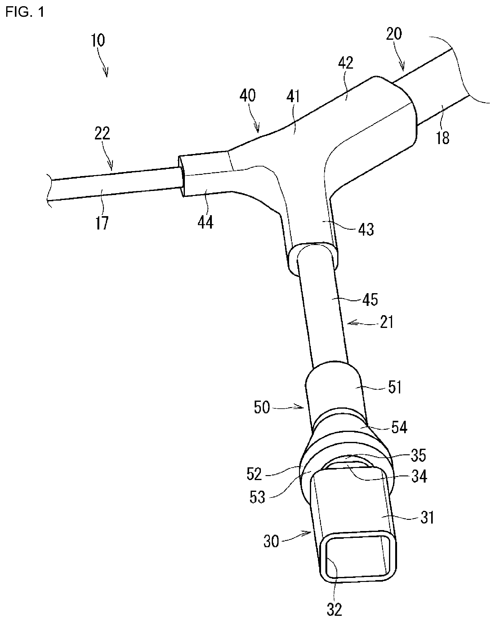 Patent US12308143 Figure 1 – Wiring member