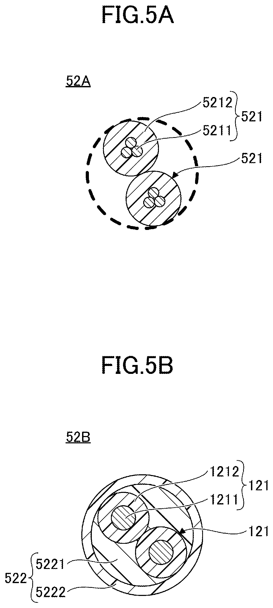 Patent US12308144 Figure 5 – Multi-core cable