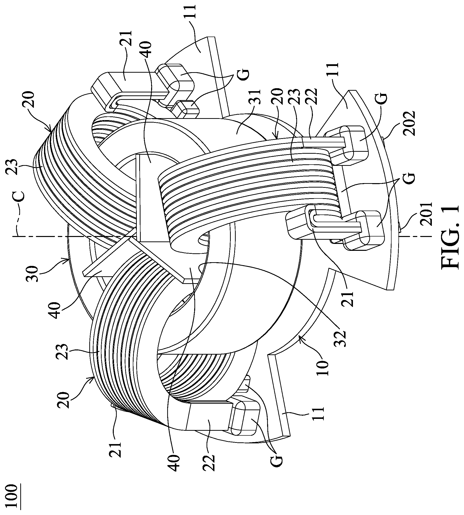 Patent US12308151 Figure 1 – Common mode choke