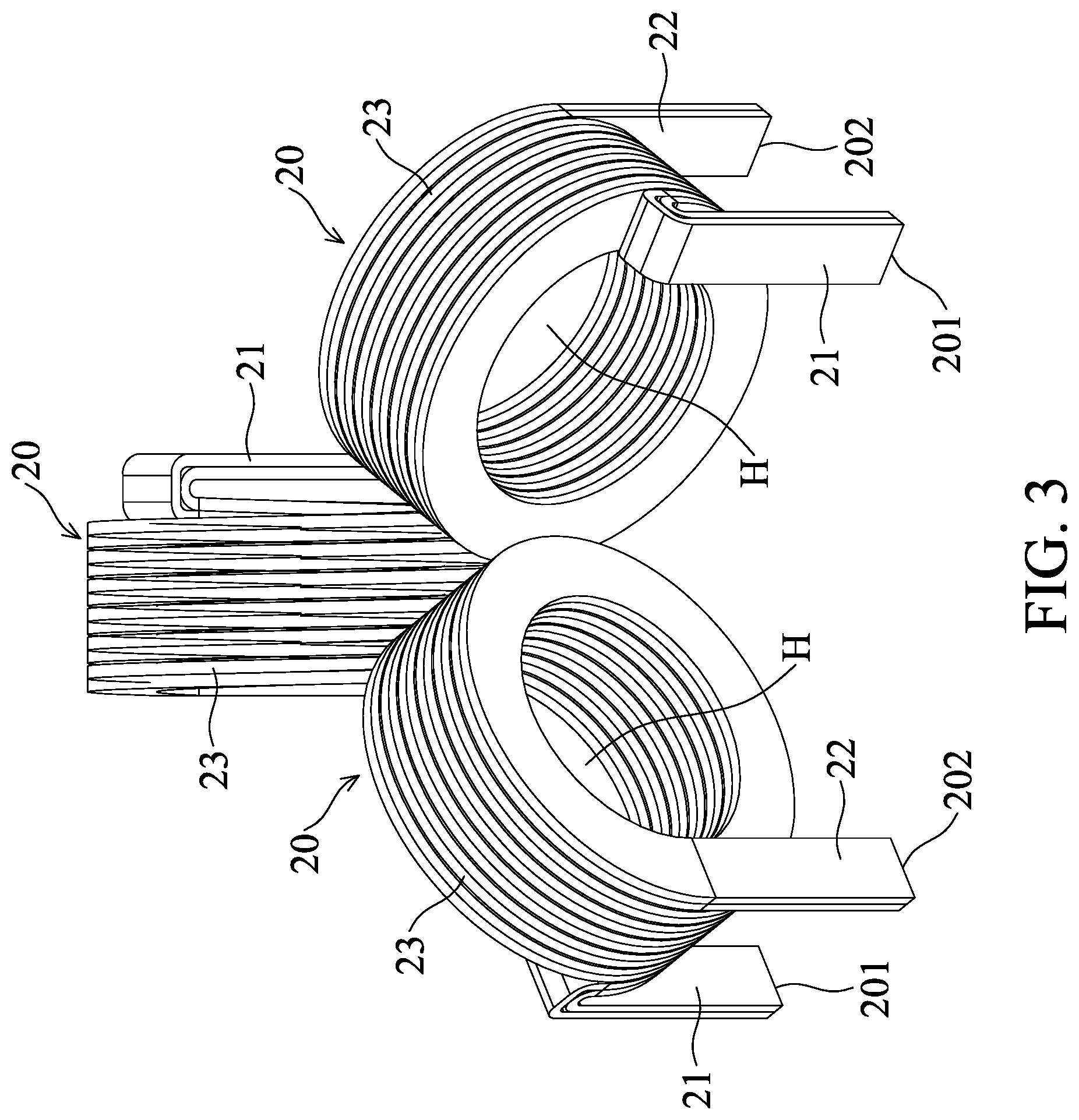 Patent US12308151 Figure 3 – Common mode choke