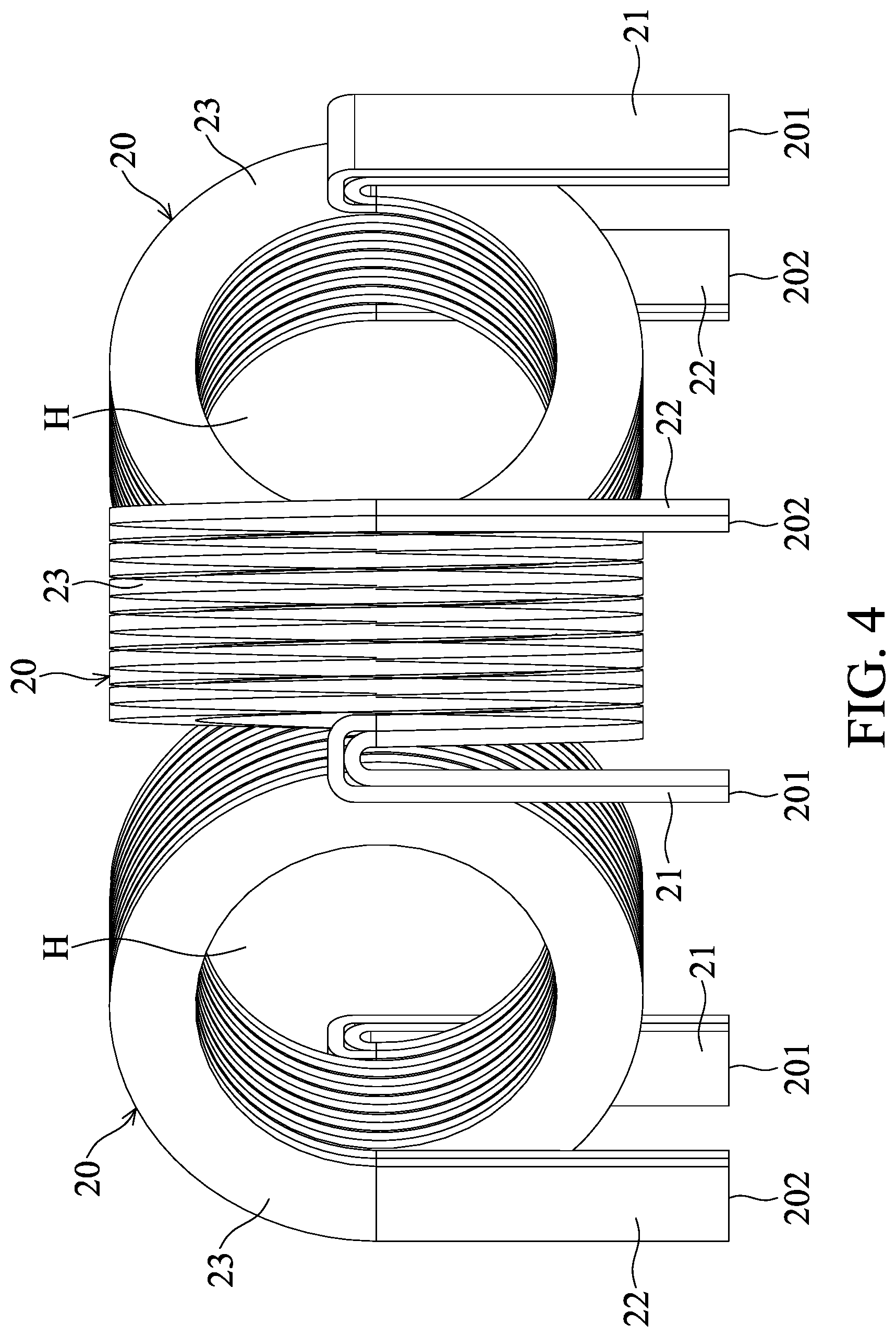 Patent US12308151 Figure 4 – Common mode choke