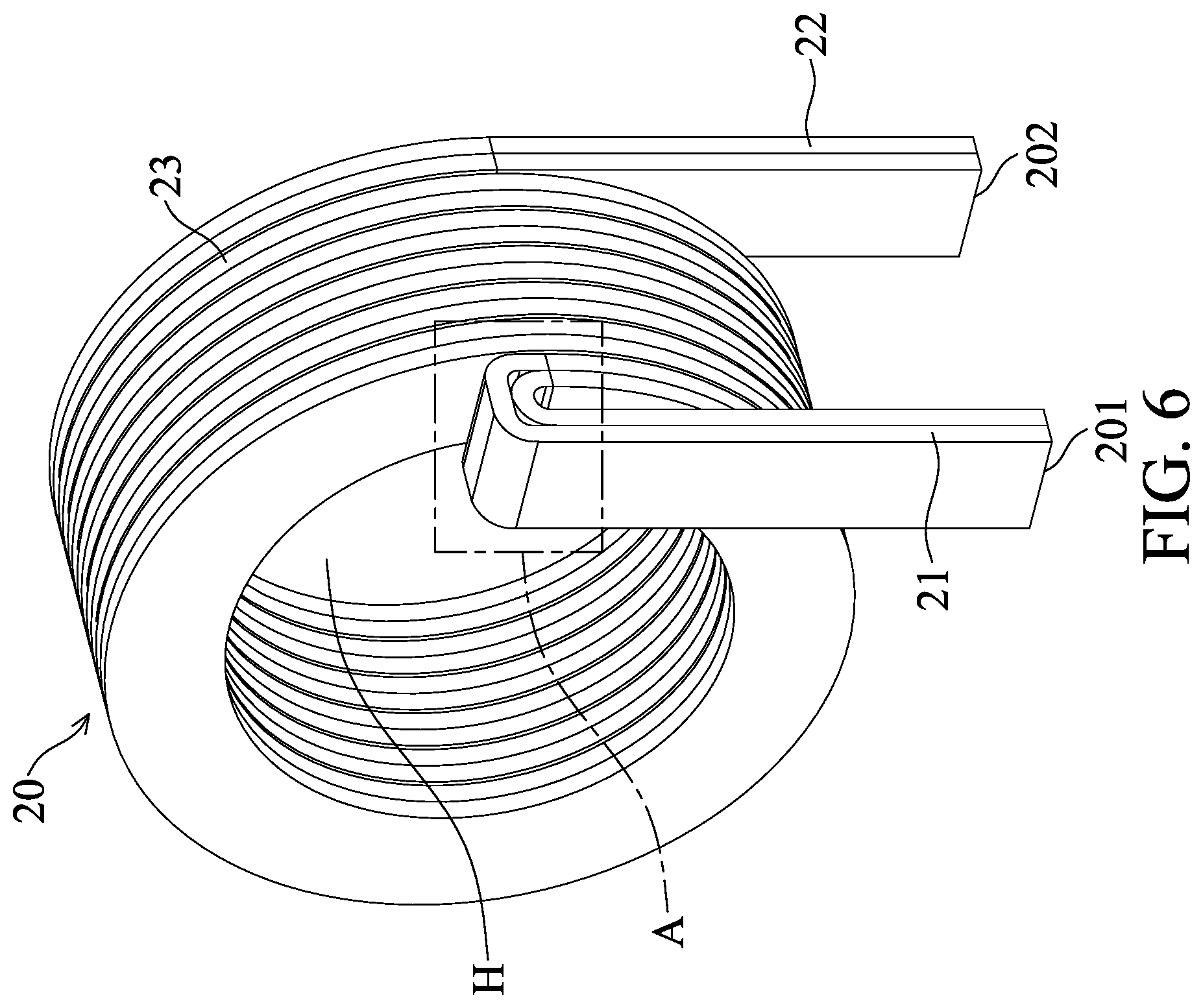 Patent US12308151 Figure 6 – Common mode choke