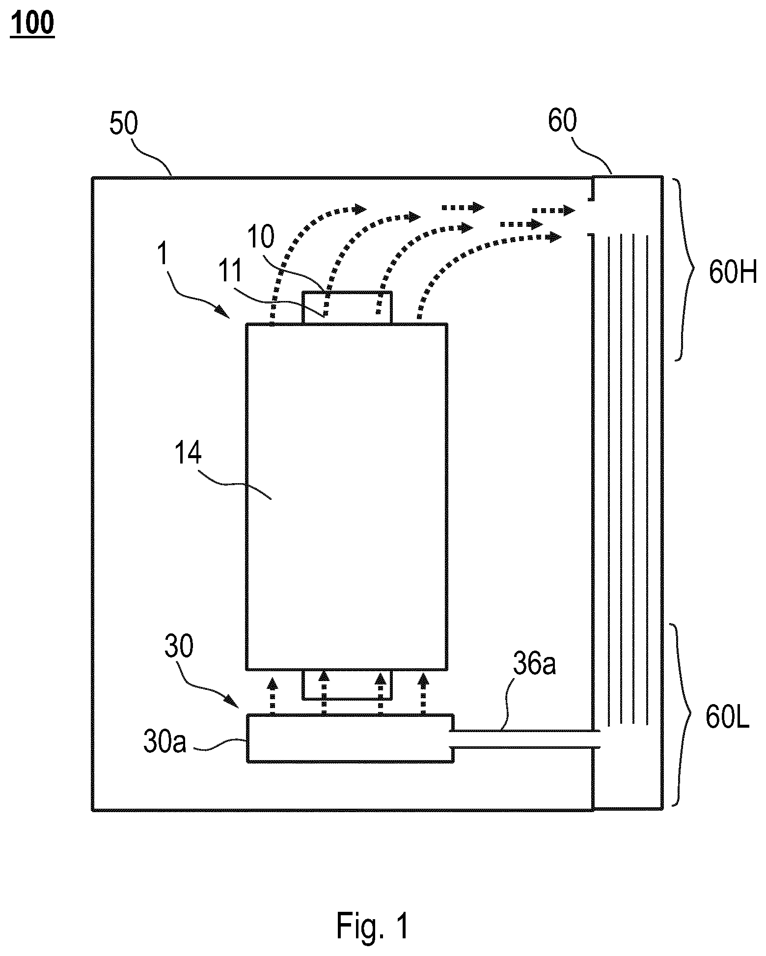 Patent US12308159 Figure 1 – Transformer cooling system and transformer installation
