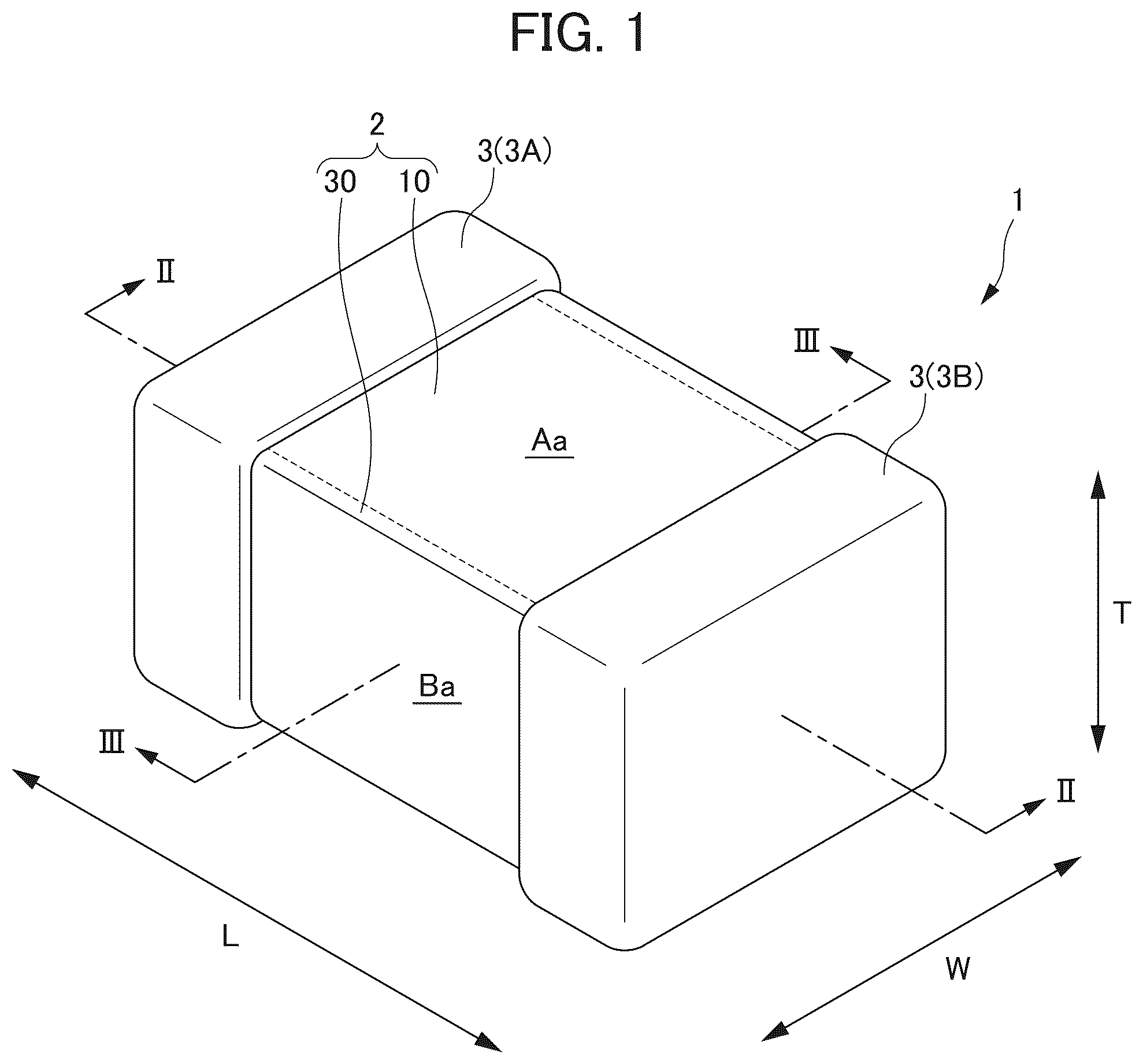 Patent US12308175 Figure 1 – Multilayer ceramic capacitor