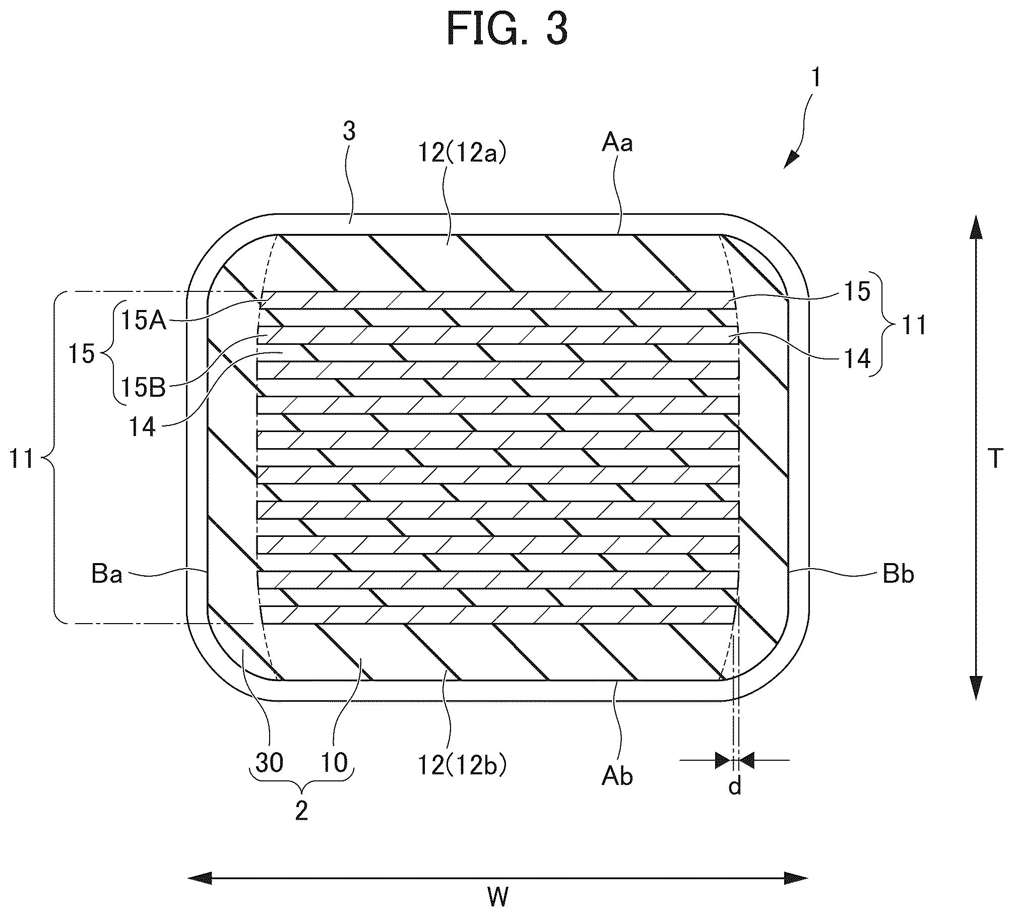 Patent US12308175 Figure 3 – Multilayer ceramic capacitor