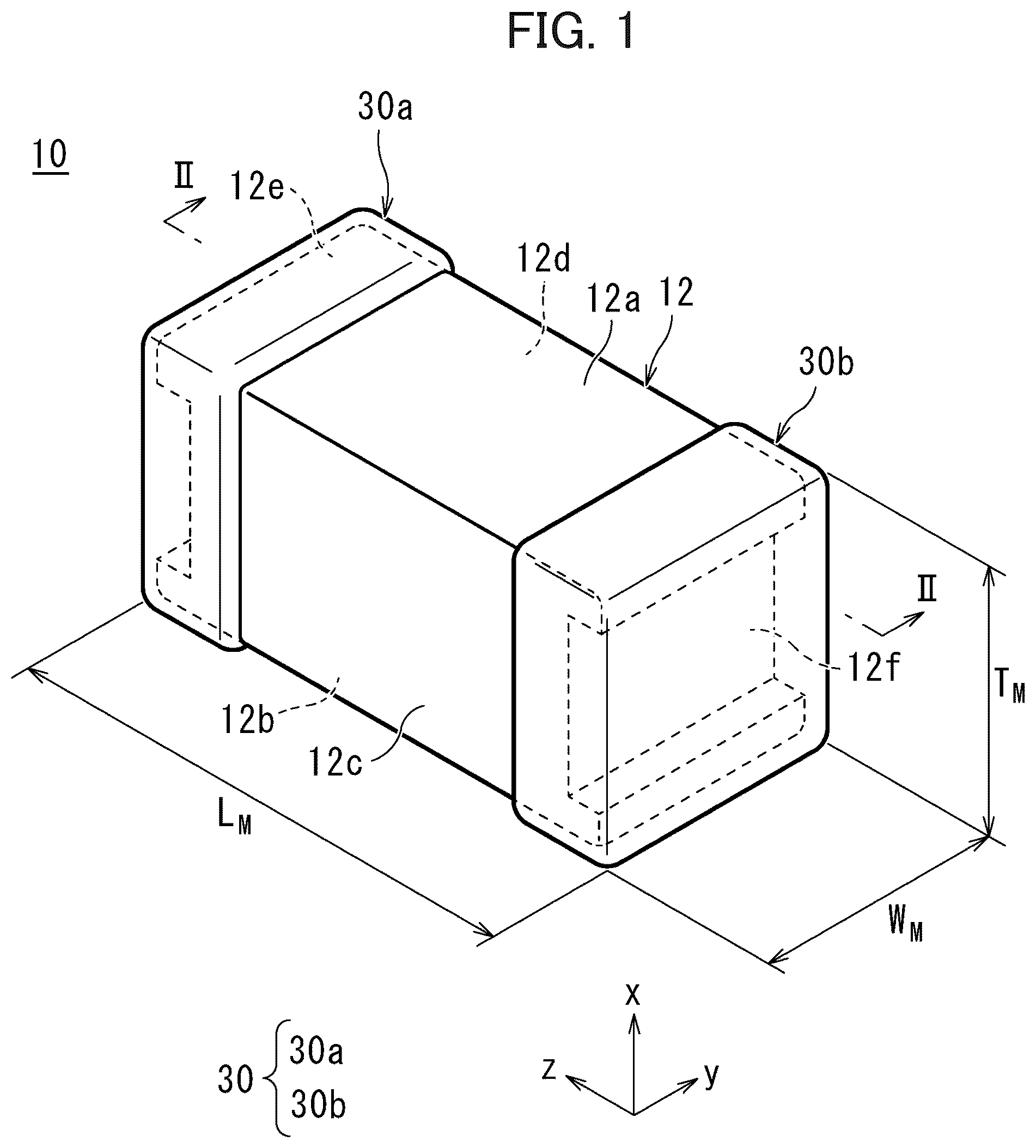 Patent US12308176 Figure 1 – Multilayer ceramic capacitor
