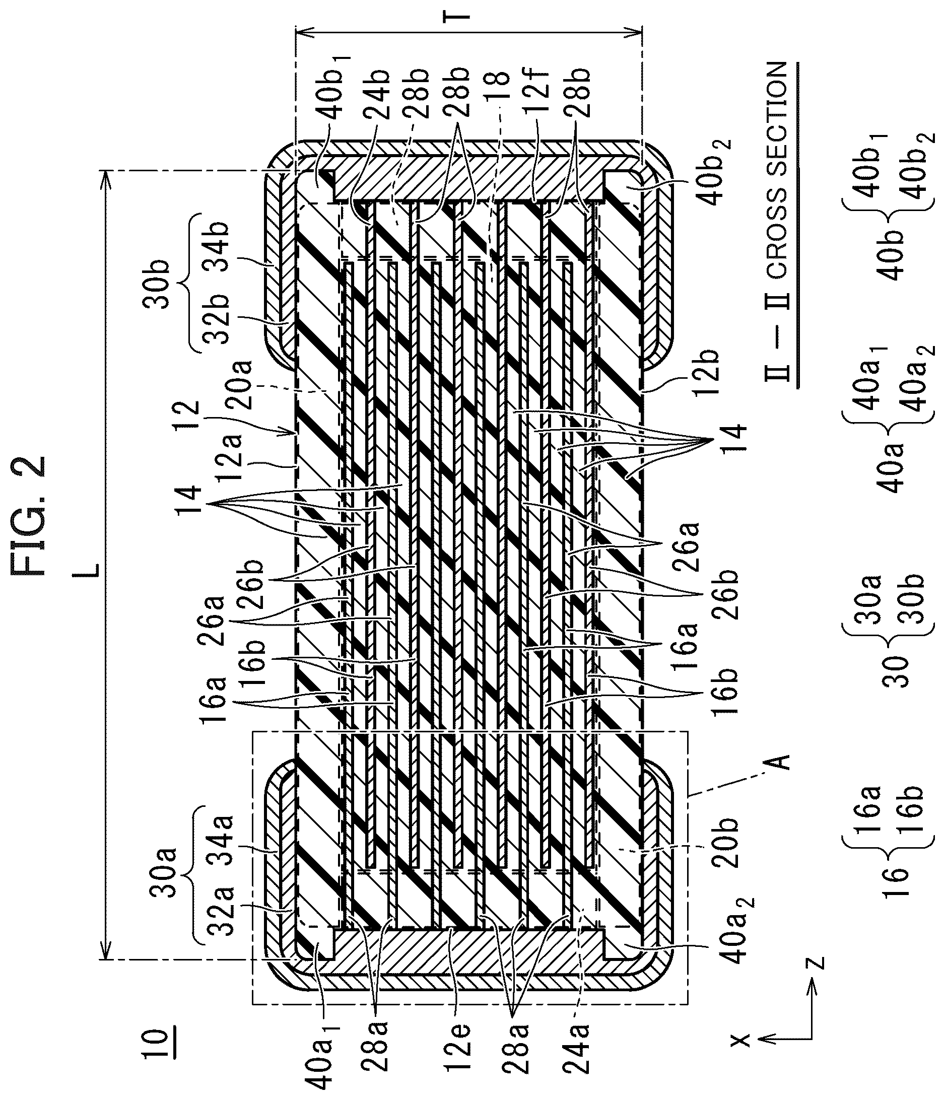 Patent US12308176 Figure 2 – Multilayer ceramic capacitor