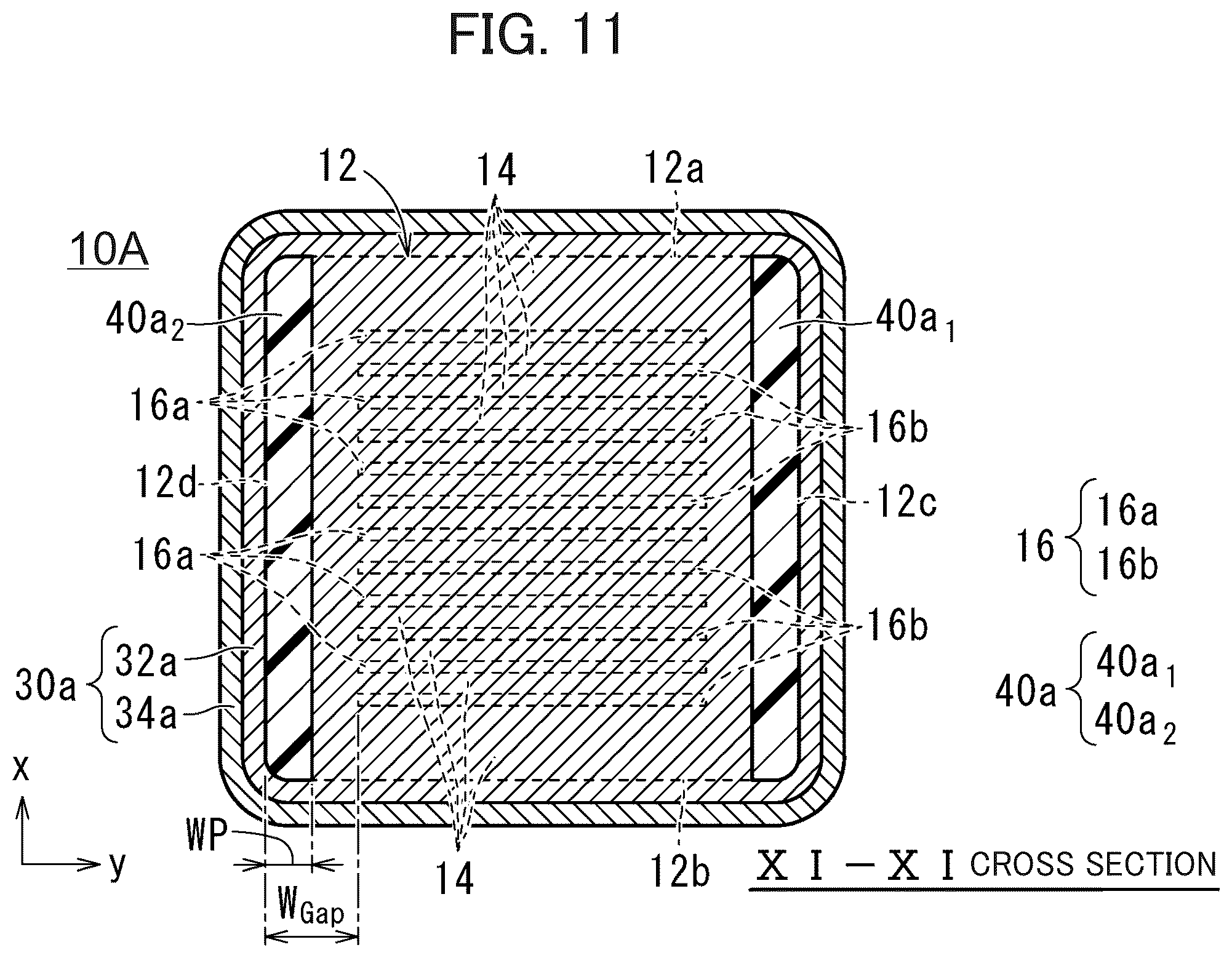 Patent US12308176 Figure 11 – Multilayer ceramic capacitor