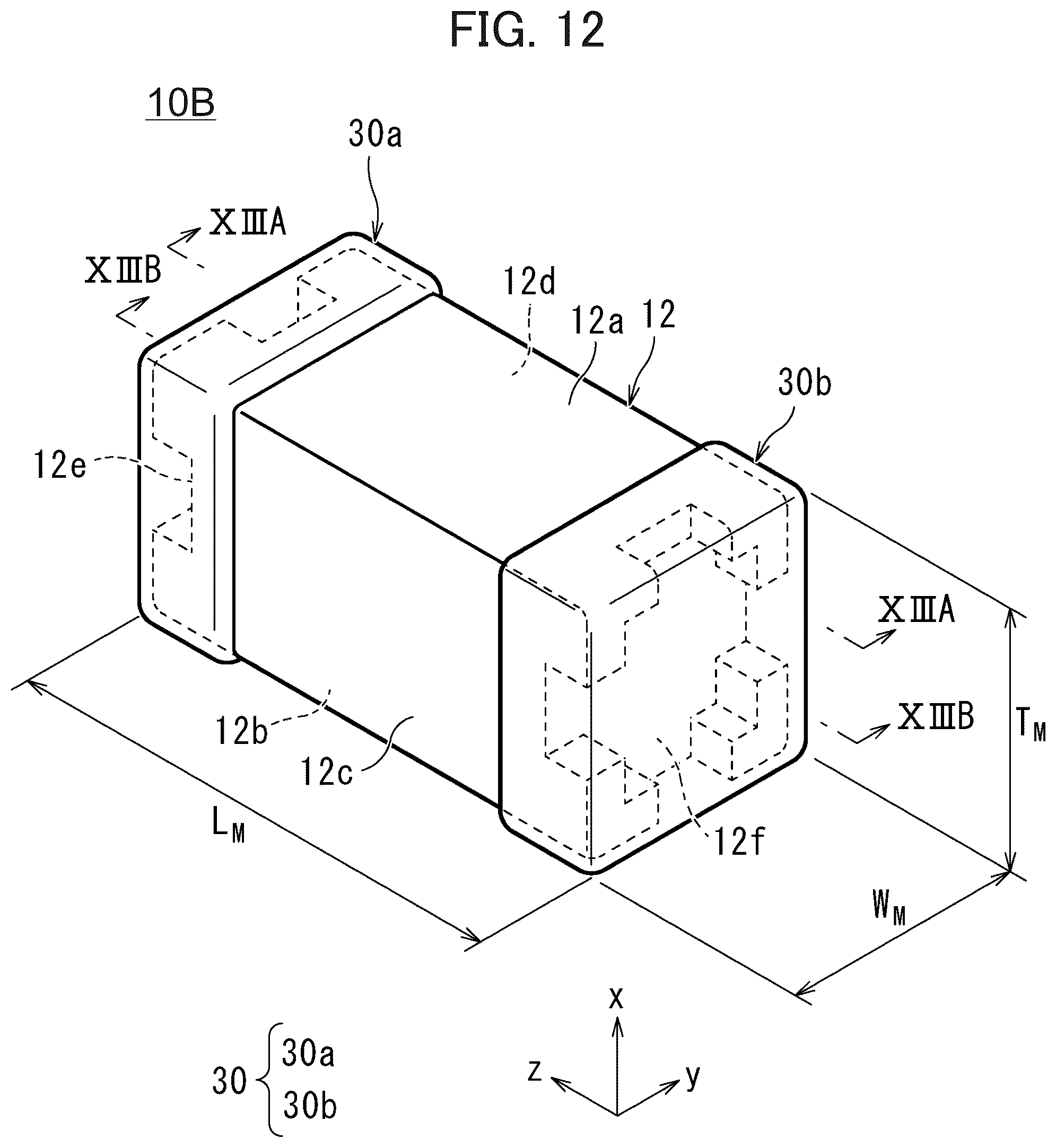 Patent US12308176 Figure 12 – Multilayer ceramic capacitor