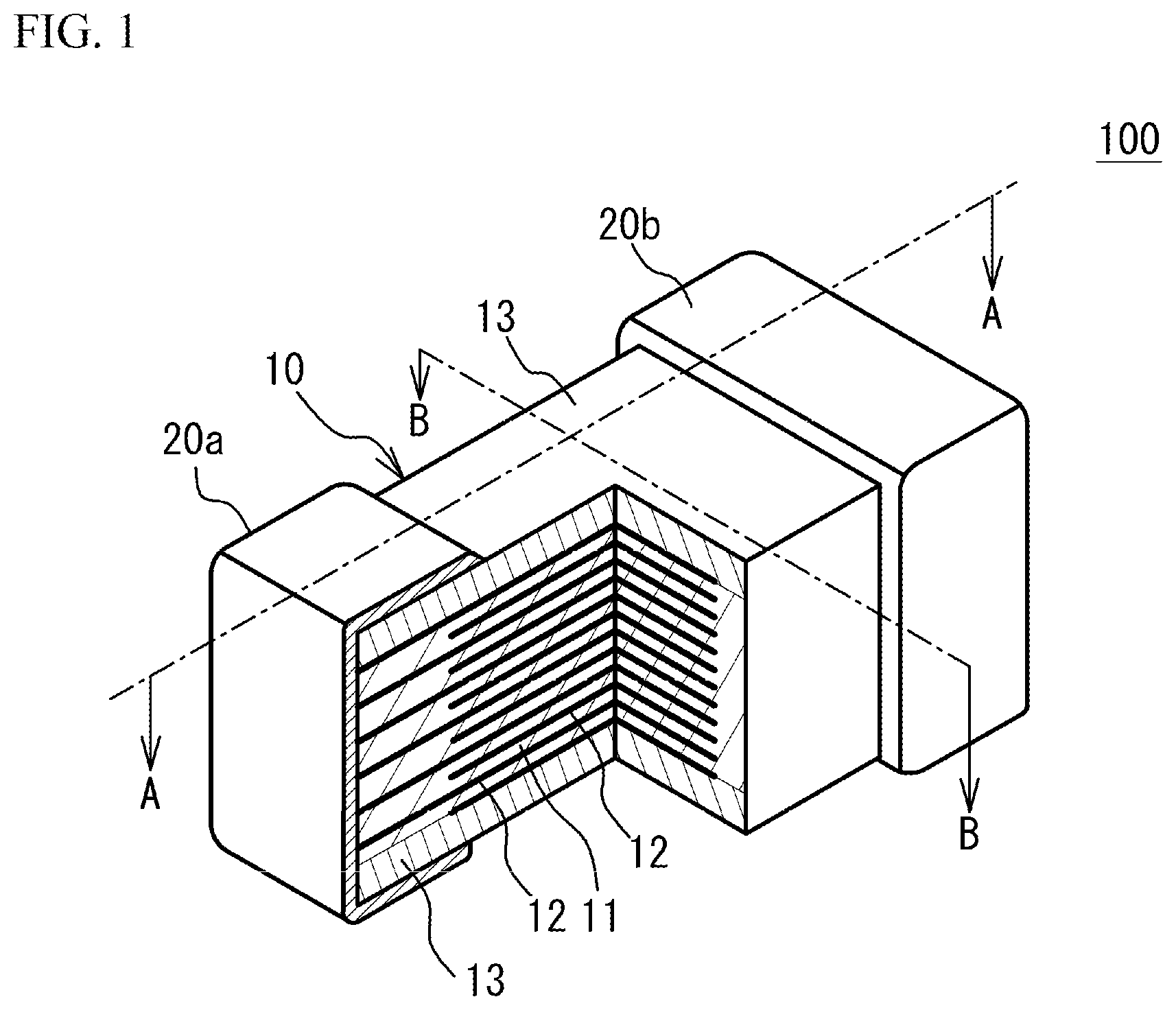 Patent US12308177 — Ceramic electronic device and manufacturing method of the same — Figure 1