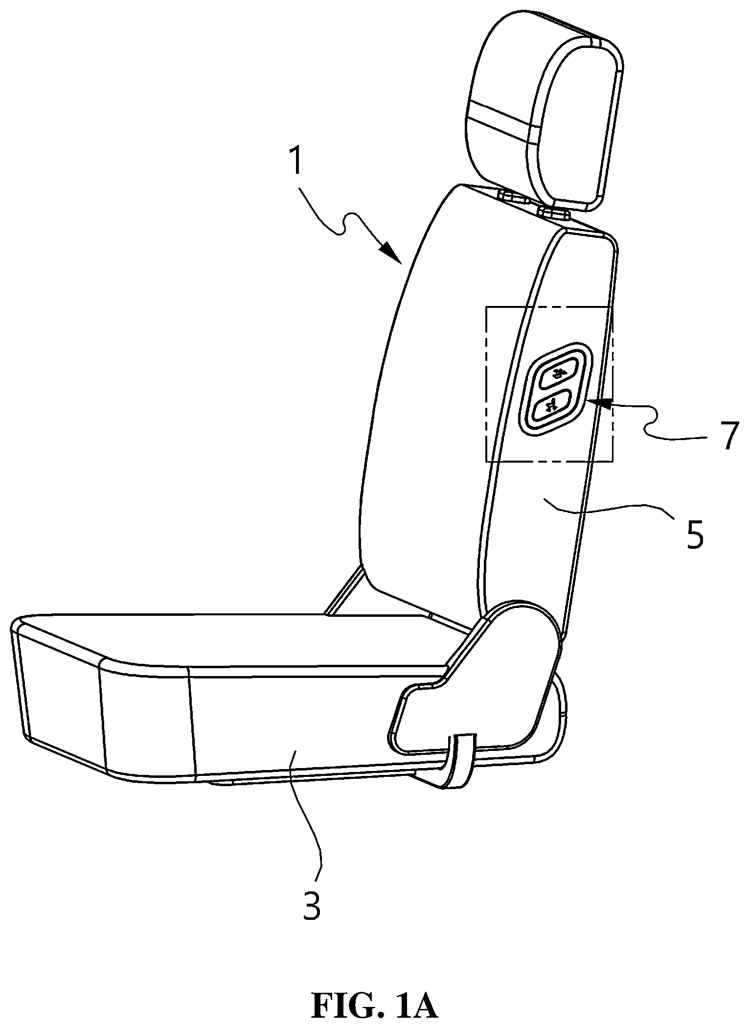 Patent US12308184 Figure 1 – In-vehicle operation button installation structure