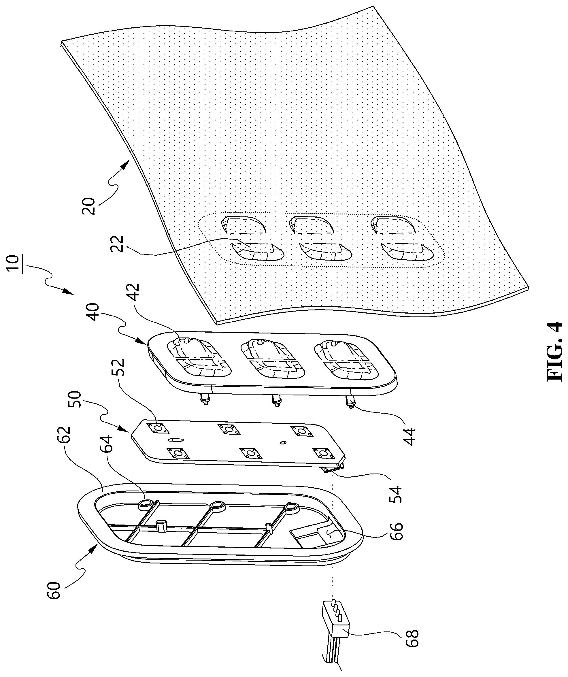 Patent US12308184 Figure 6 – In-vehicle operation button installation structure