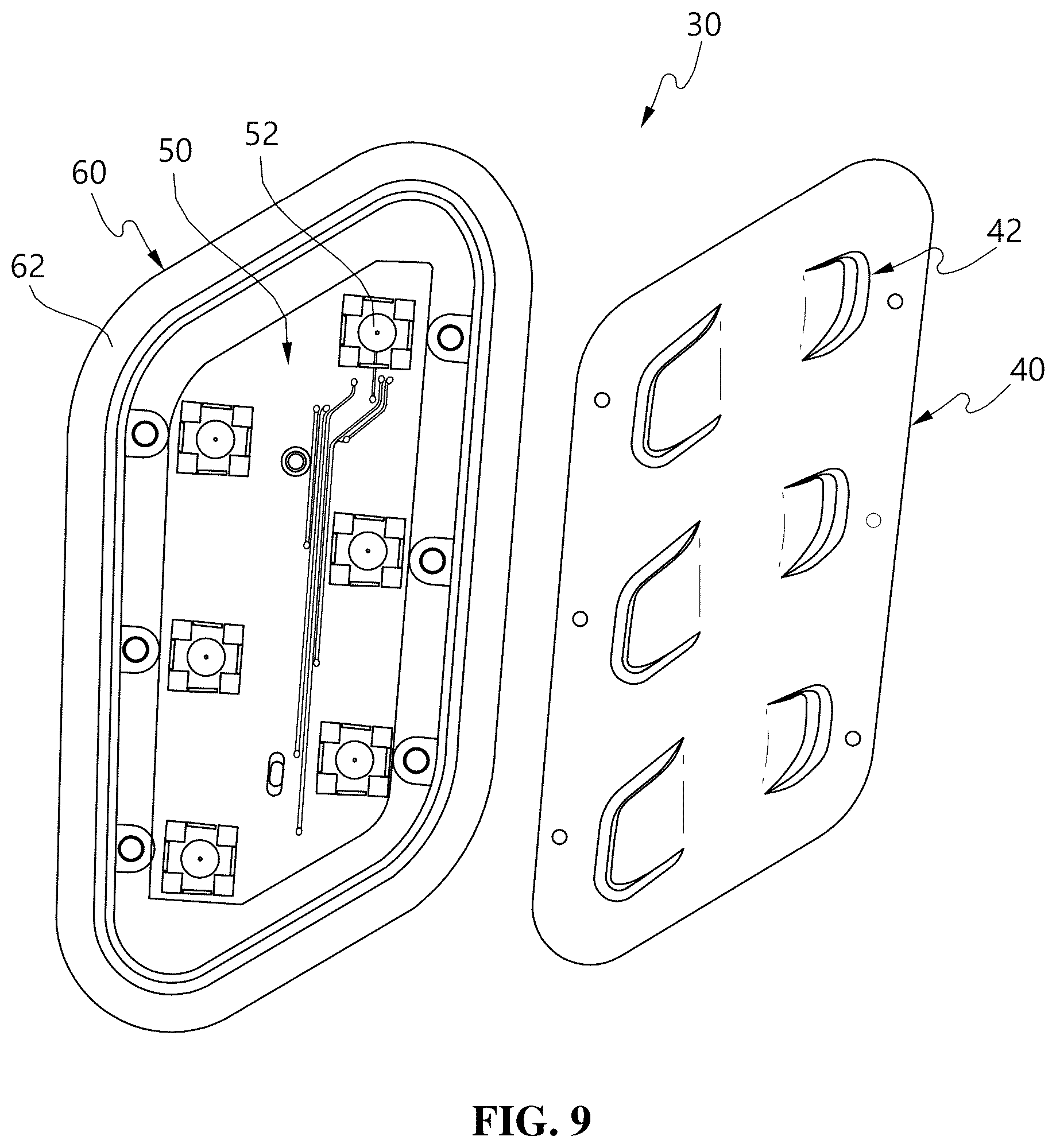 Patent US12308184 Figure 11 – In-vehicle operation button installation structure