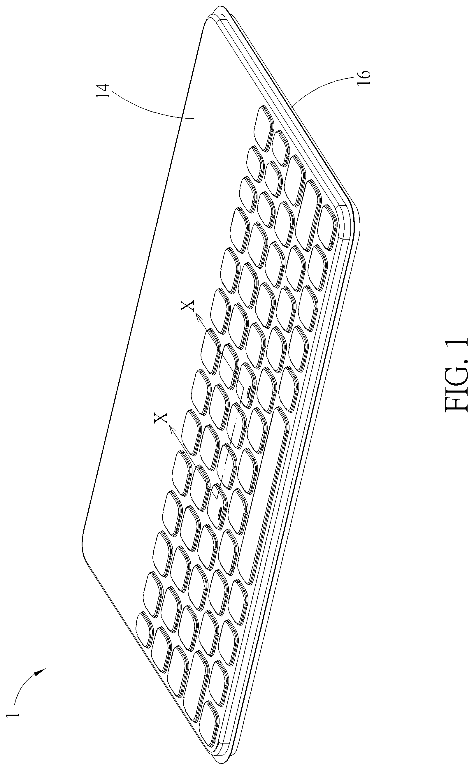 Patent US12308185 Figure 1 – Keyswitch structure and keyboard therewith