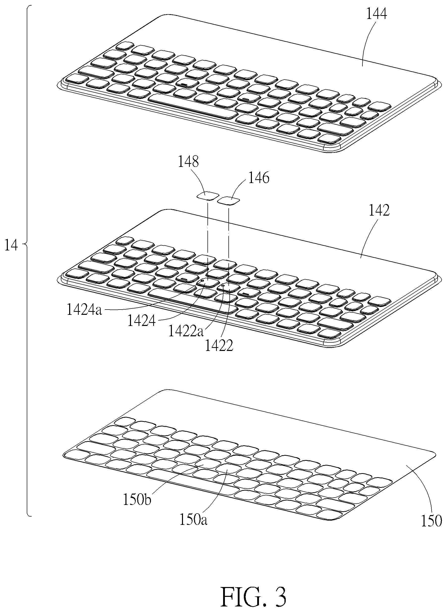 Patent US12308185 Figure 3 – Keyswitch structure and keyboard therewith