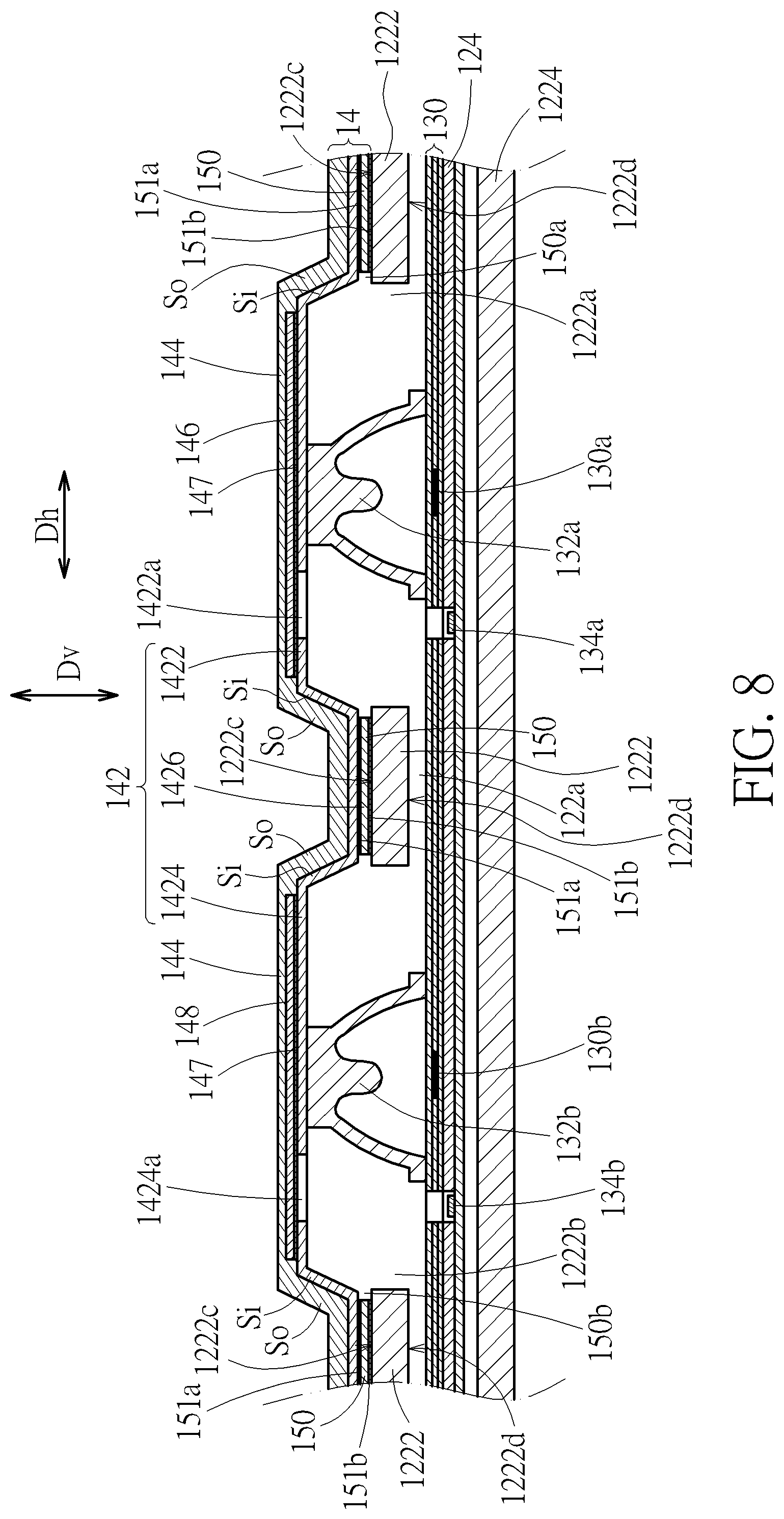 Patent US12308185 Figure 8 – Keyswitch structure and keyboard therewith