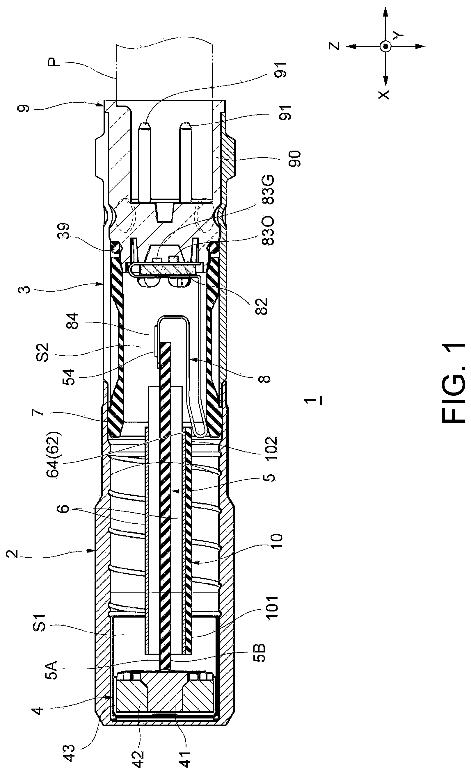 Patent US12308188 — Sensor having shield film covering main substrate for immunizing noise — Figure 1