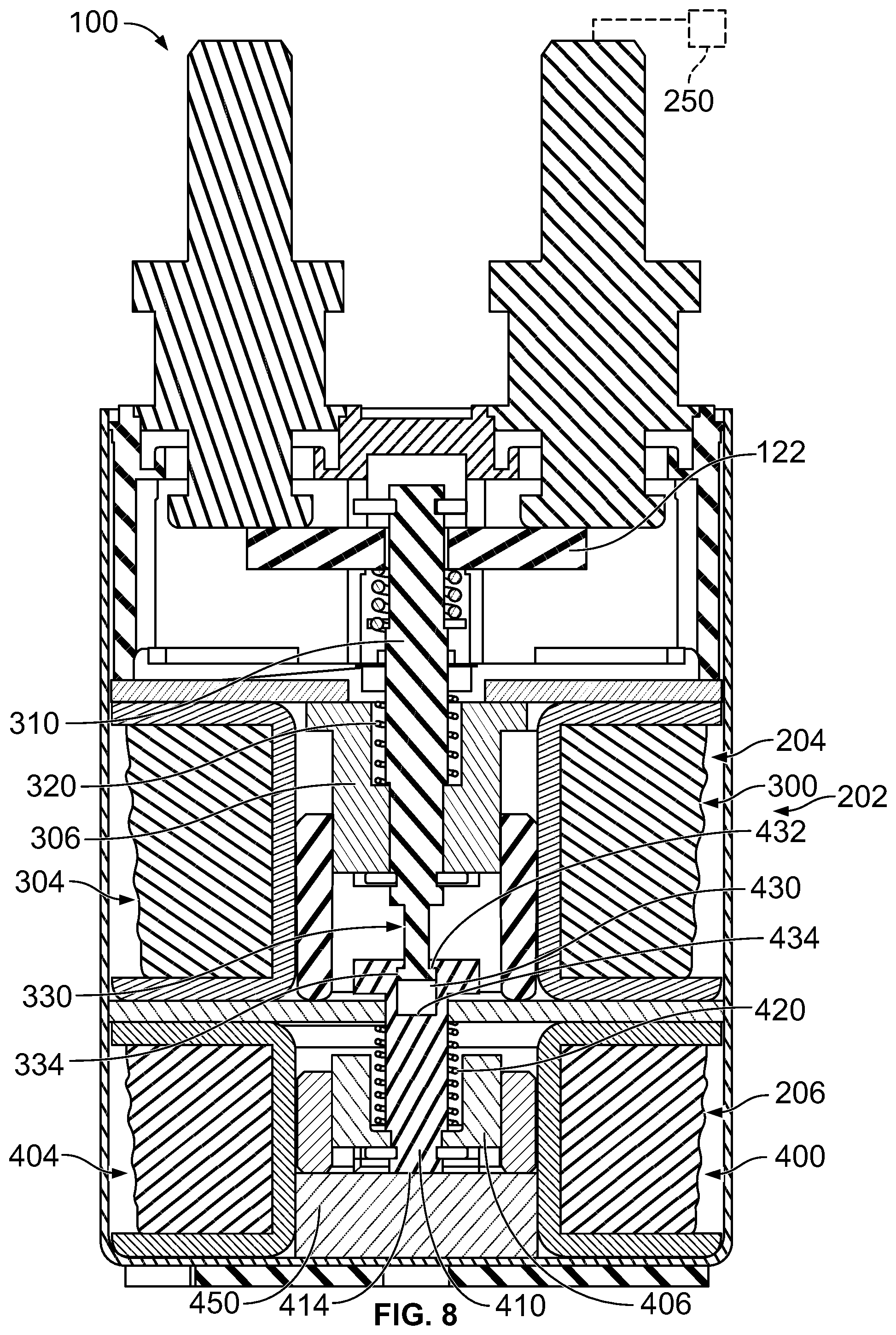 Patent US12308190 Figure 6 – Contactor with multi-gap actuator