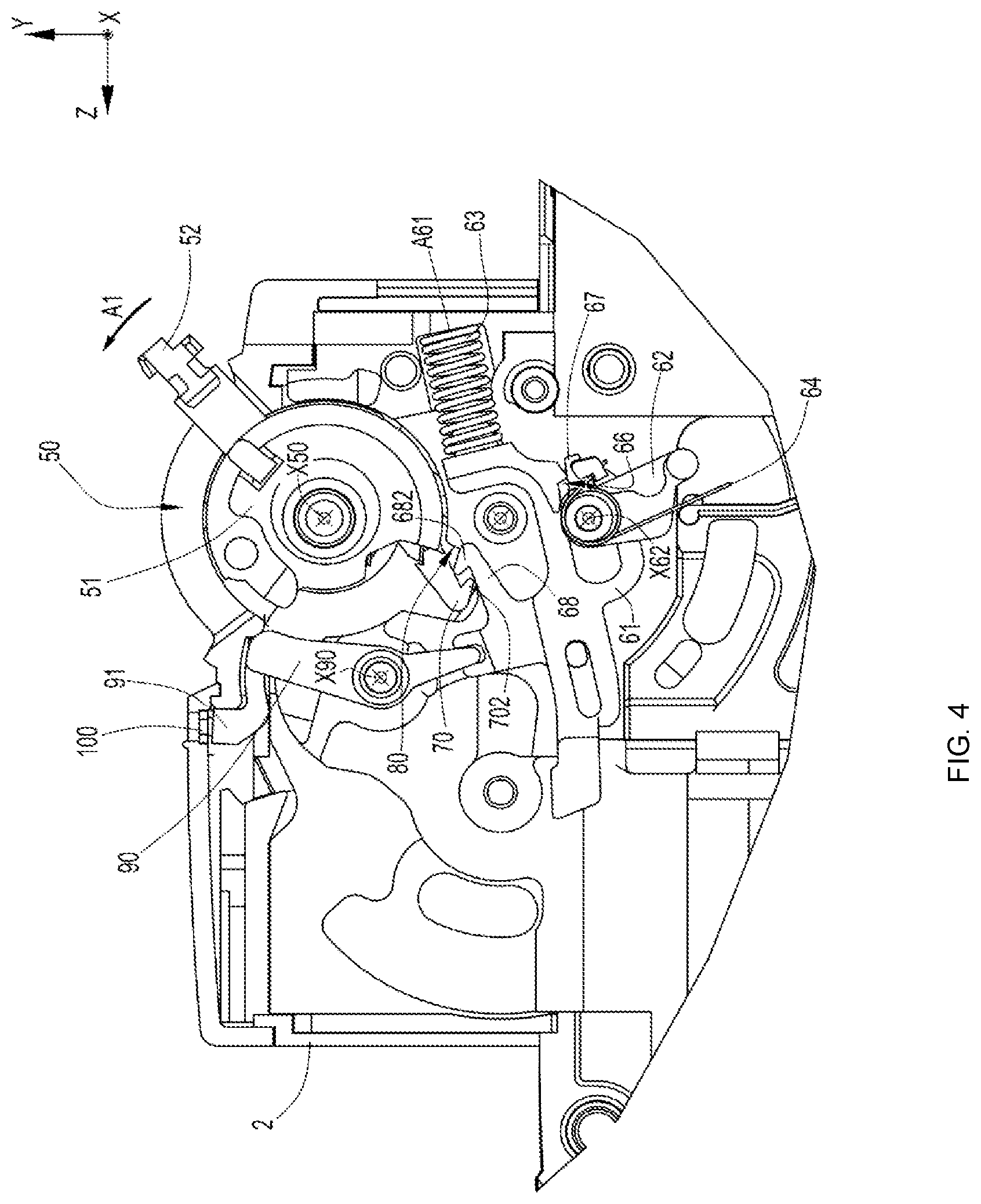 Patent US12308193 Figure 4 – Resetting RCD mechanism by the handle
