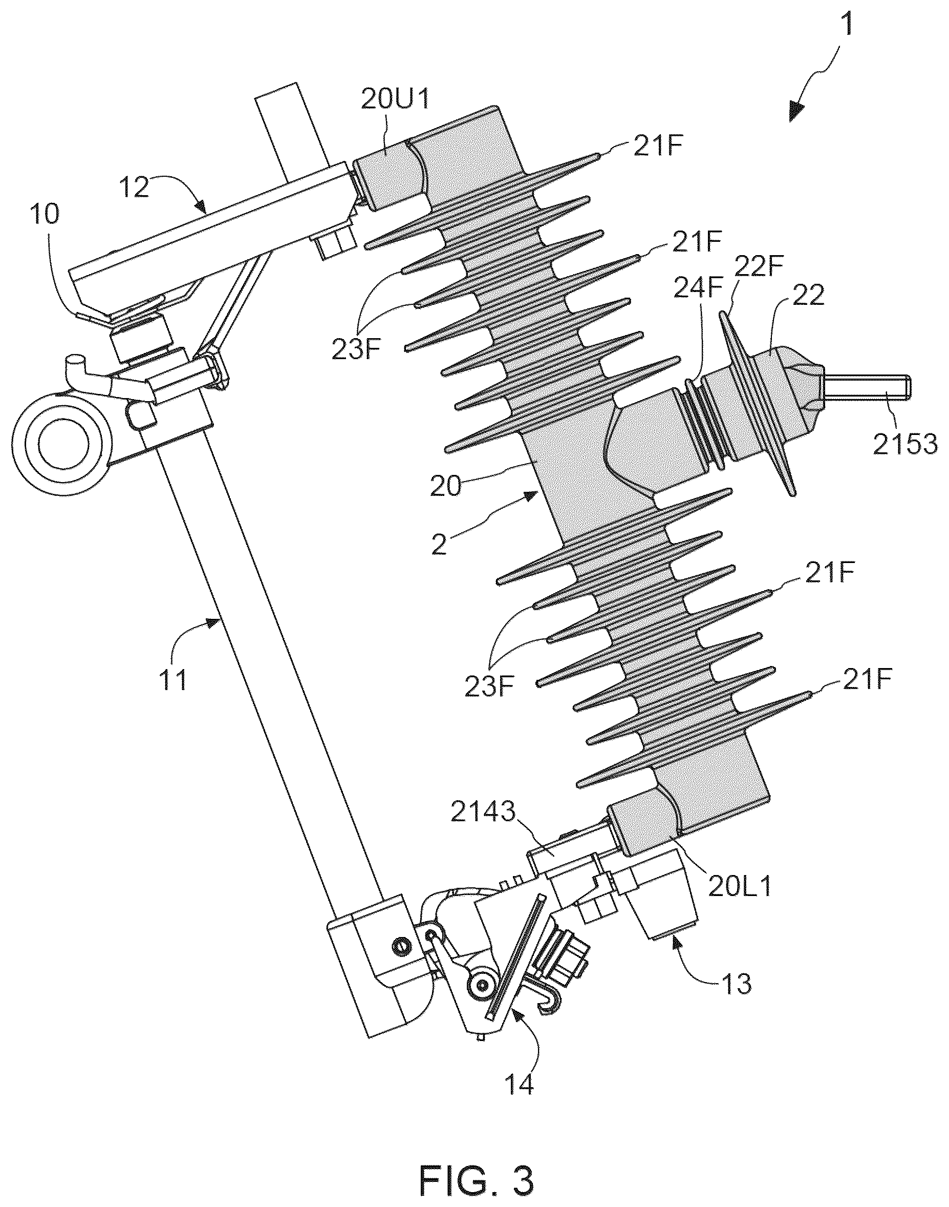 Patent US12308196 Figure 3 – Insulation device and fuse cutout having the same