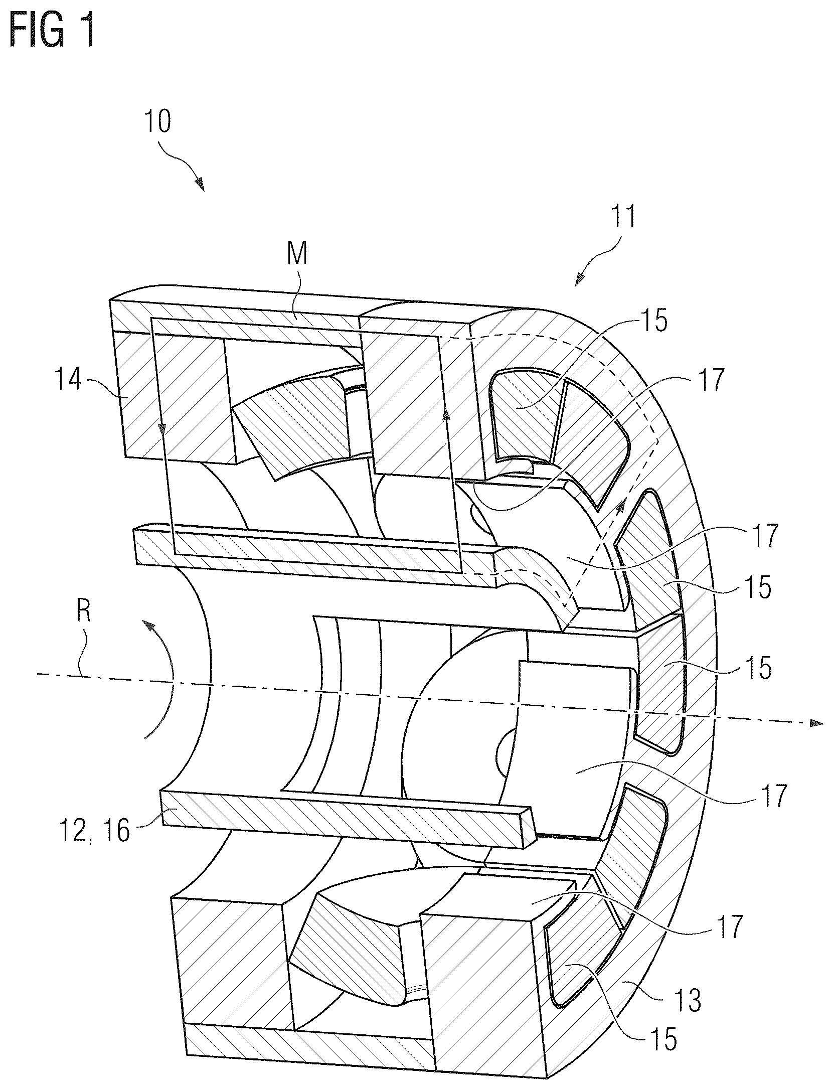 Patent US12308201 Figure 1 – Brushless drive system for a rotary anode arrangement of an x-ray tube