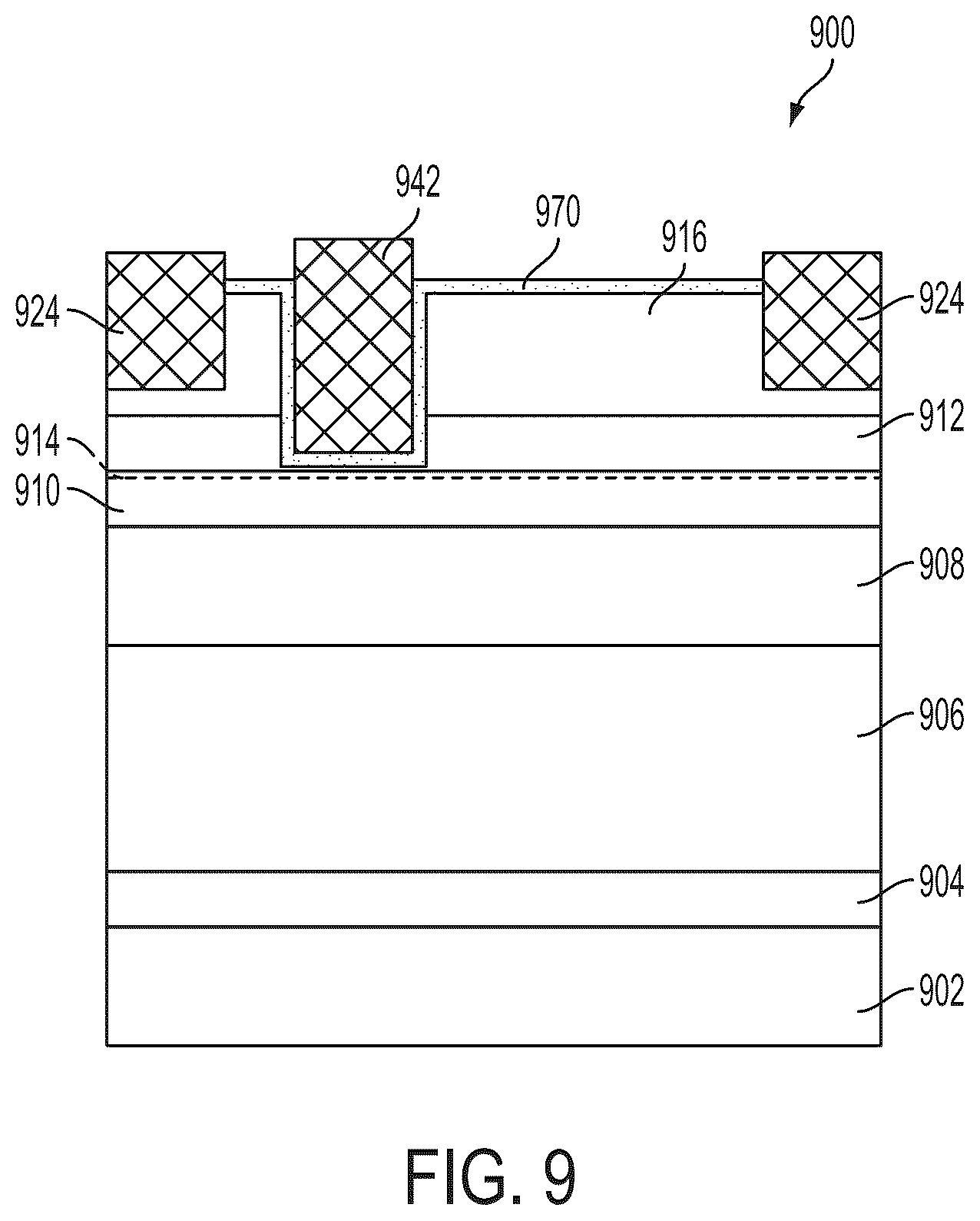 Patent US12308230 Figure 12 – High electron mobility transistor (HEMT) having an indium-containing layer and method of manufacturing the same