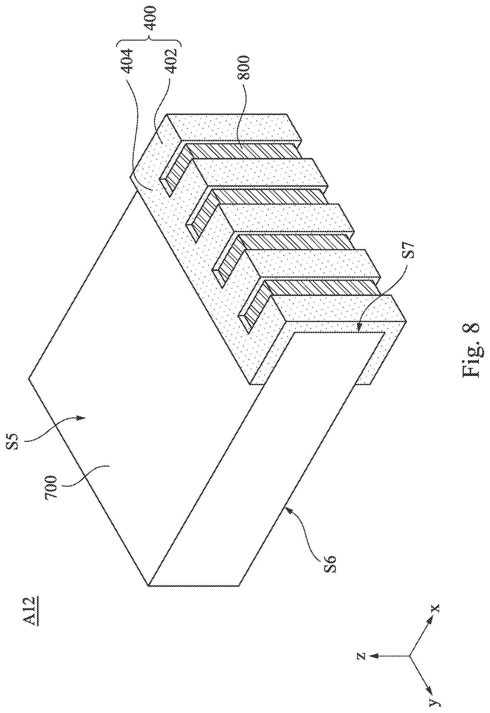 Patent US12308234 Figure 8 – Metal mask having a plurality of strip-shaped structures