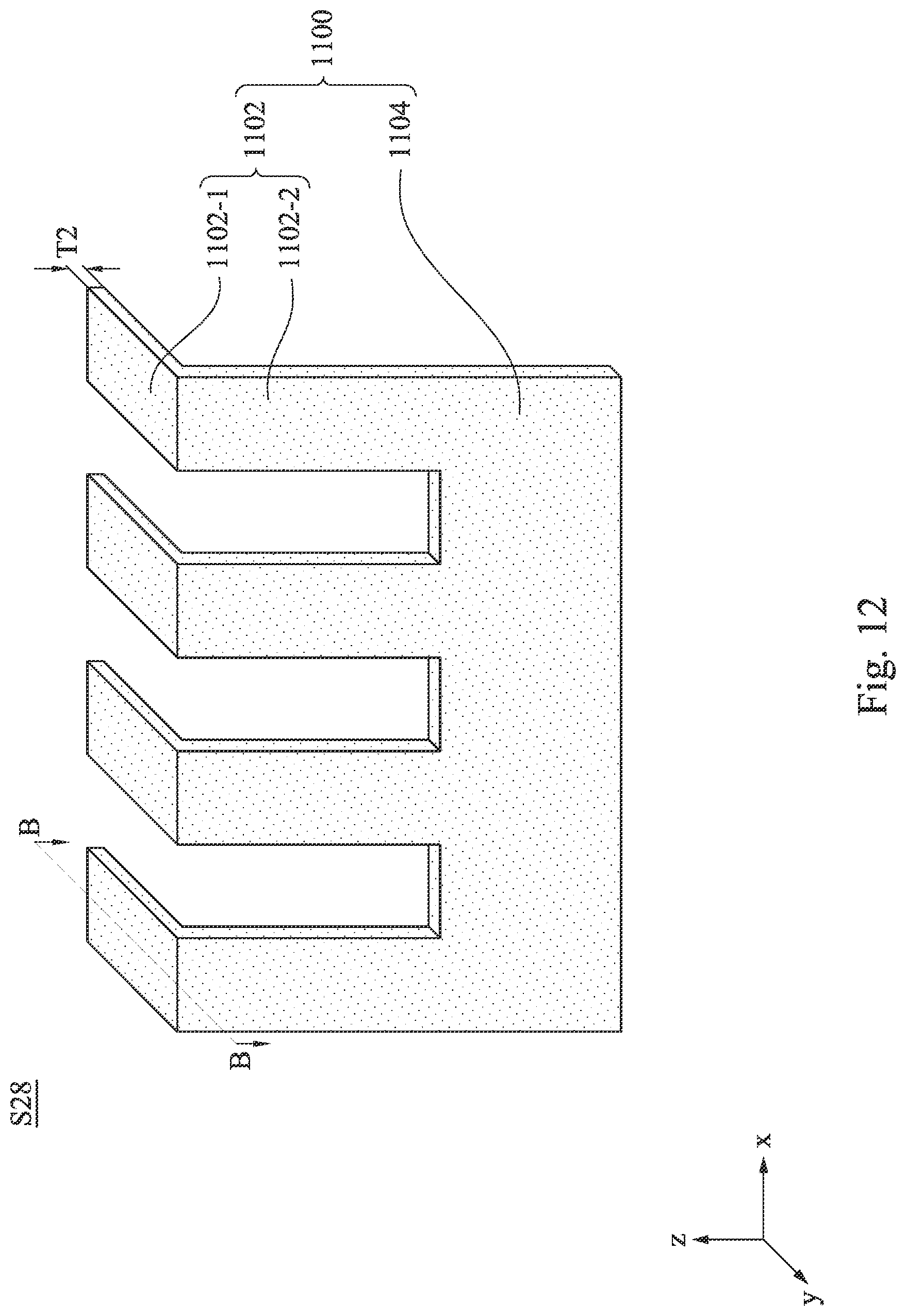 Patent US12308234 Figure 12 – Metal mask having a plurality of strip-shaped structures
