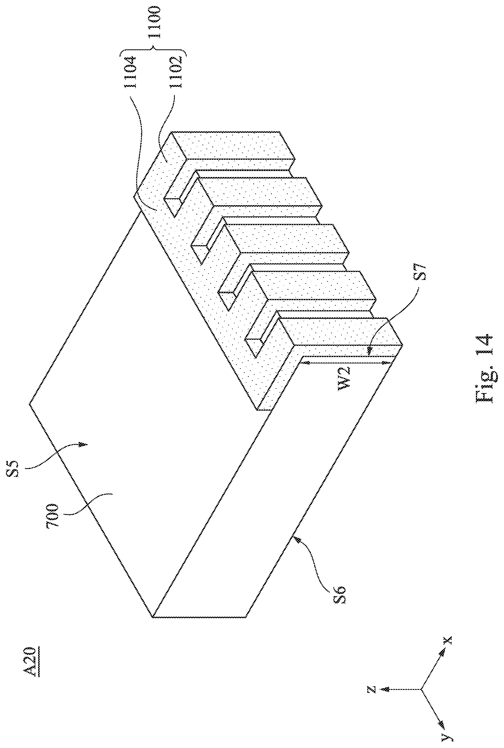 Patent US12308234 Figure 14 – Metal mask having a plurality of strip-shaped structures