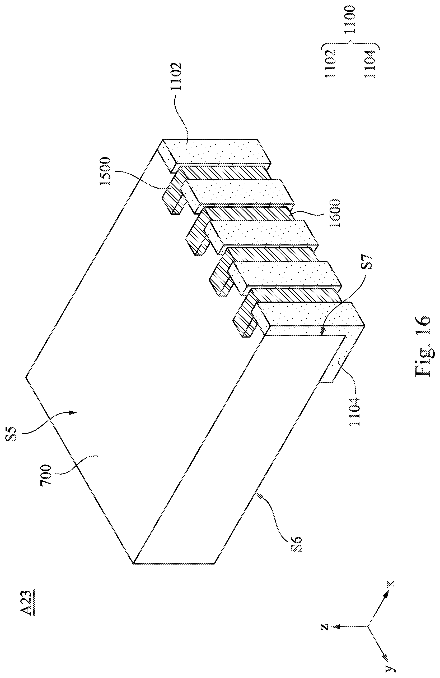 Patent US12308234 Figure 16 – Metal mask having a plurality of strip-shaped structures