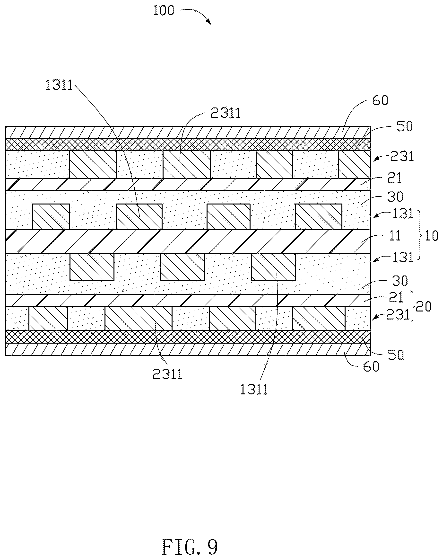 Patent US12308252 Figure 9 – Interposer, manufacturing method therefor, and circuit board assembly