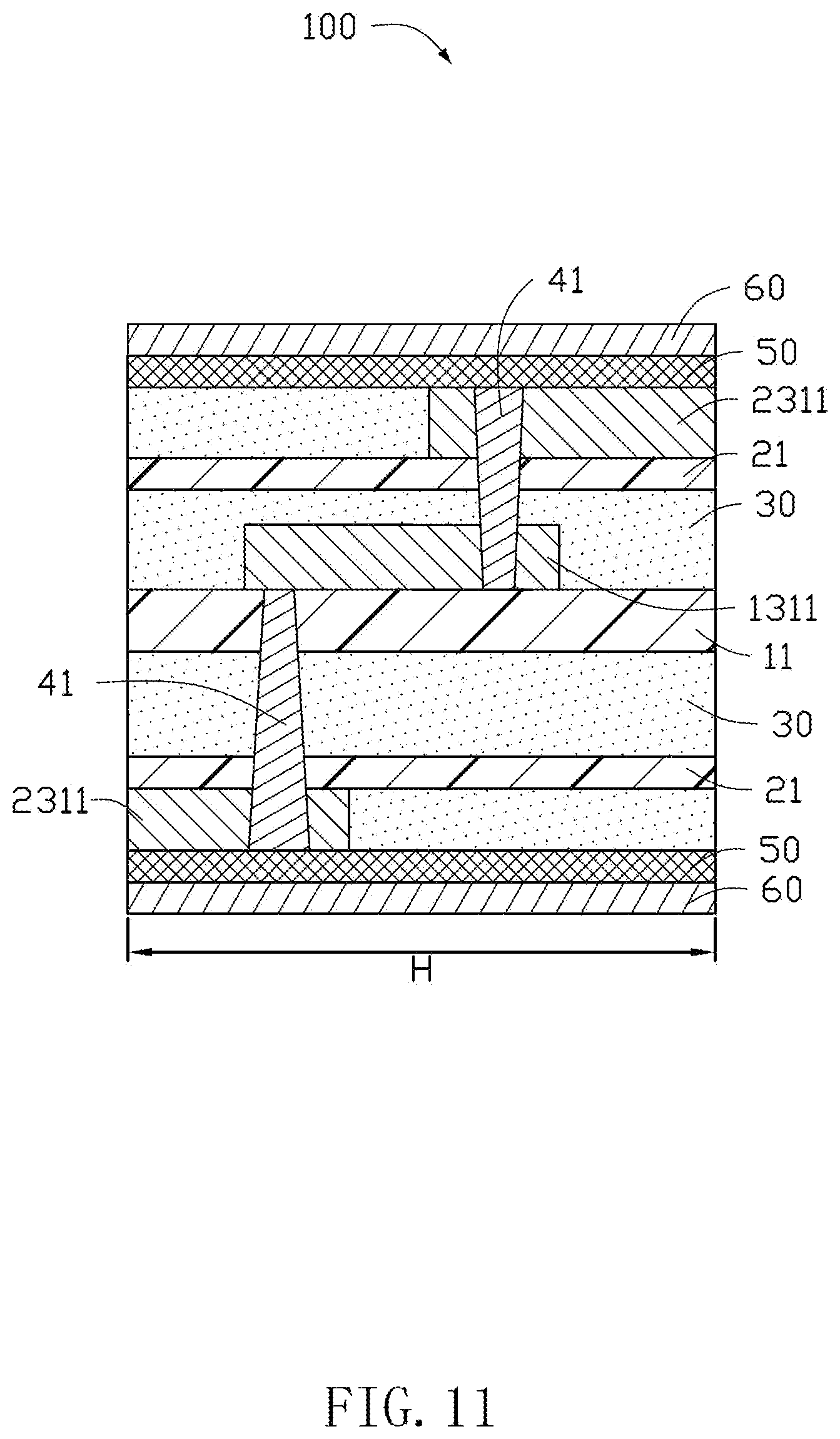 Patent US12308252 Figure 11 – Interposer, manufacturing method therefor, and circuit board assembly
