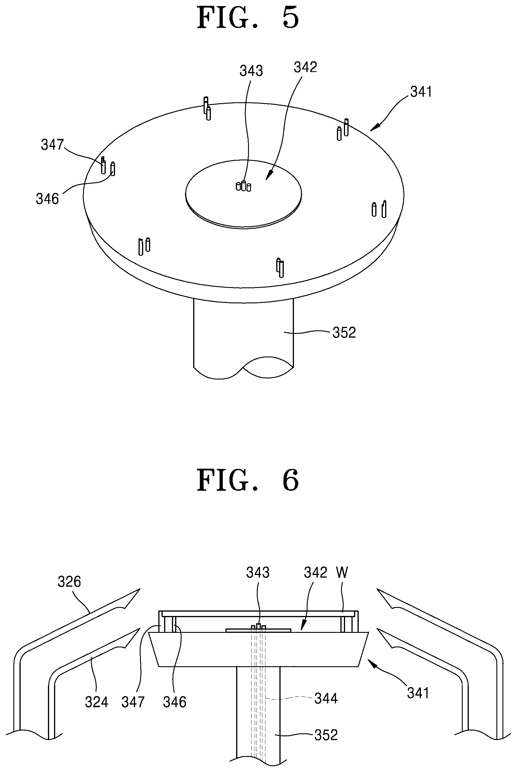Patent US12308257 Figure 5 – Wafer treatment apparatus and method for reducing scattering of treatment liquid