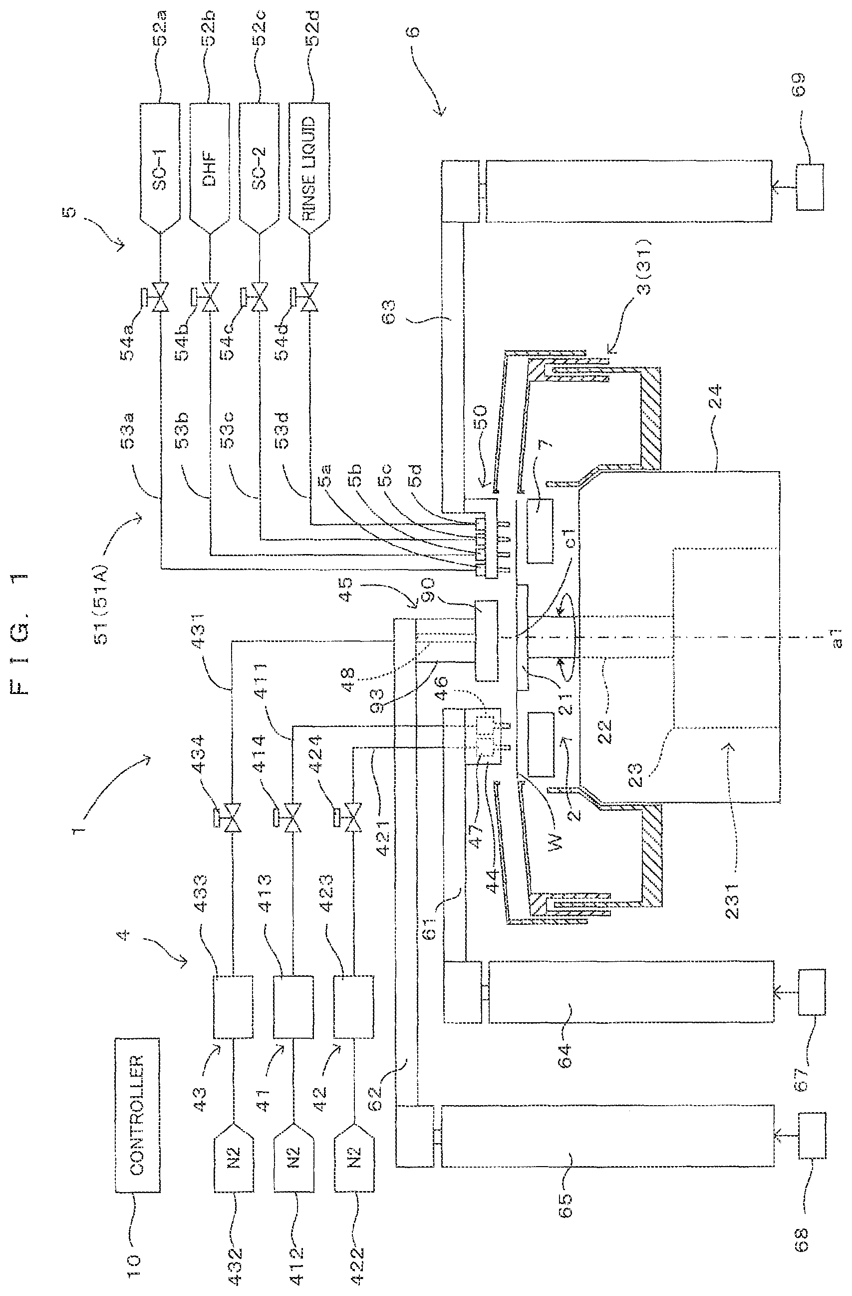 Patent US12308261 — Substrate processing apparatus and substrate processing method — Figure 1