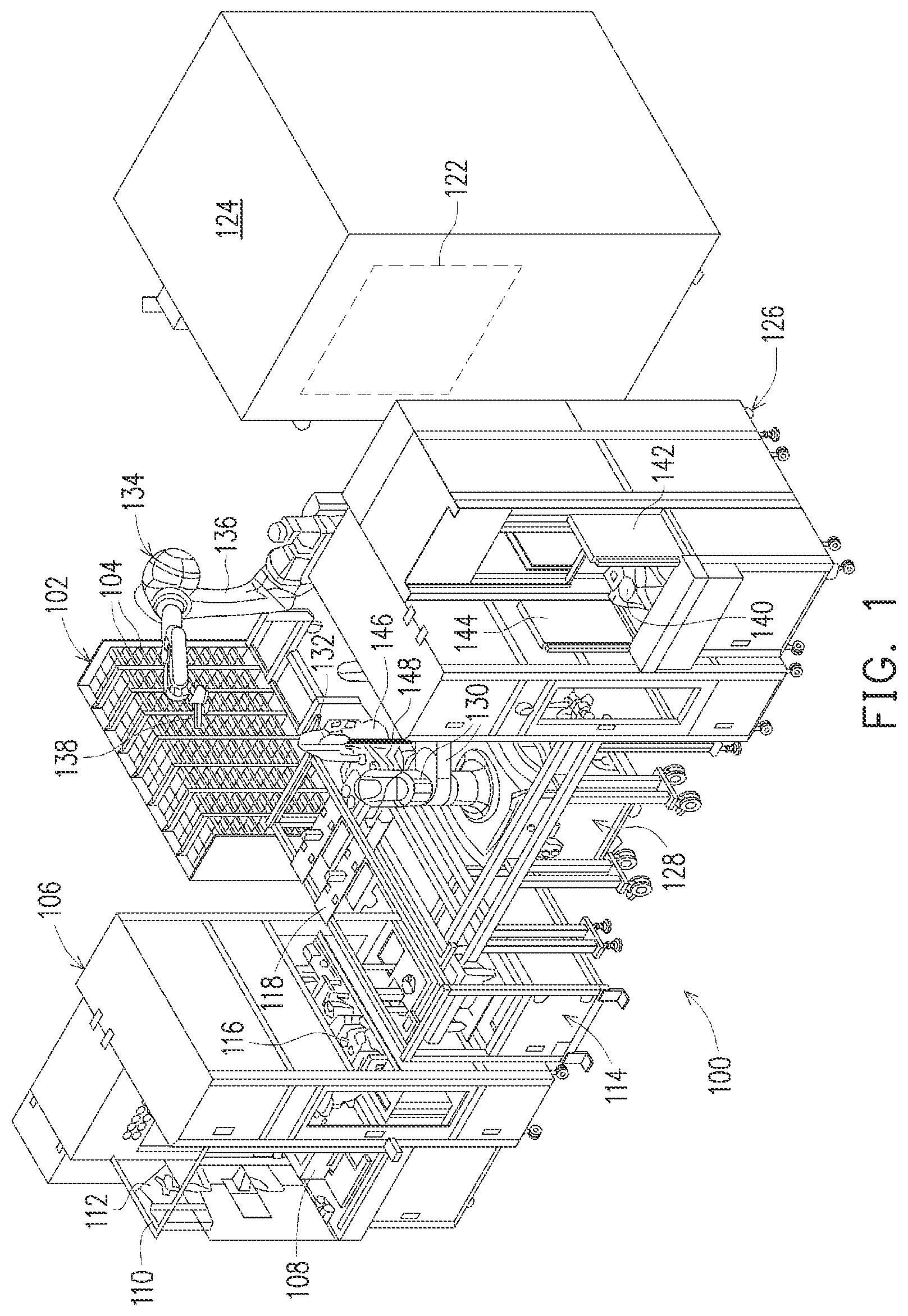 Patent US12308268 Figure 1 – Semiconductor fabrication system and method