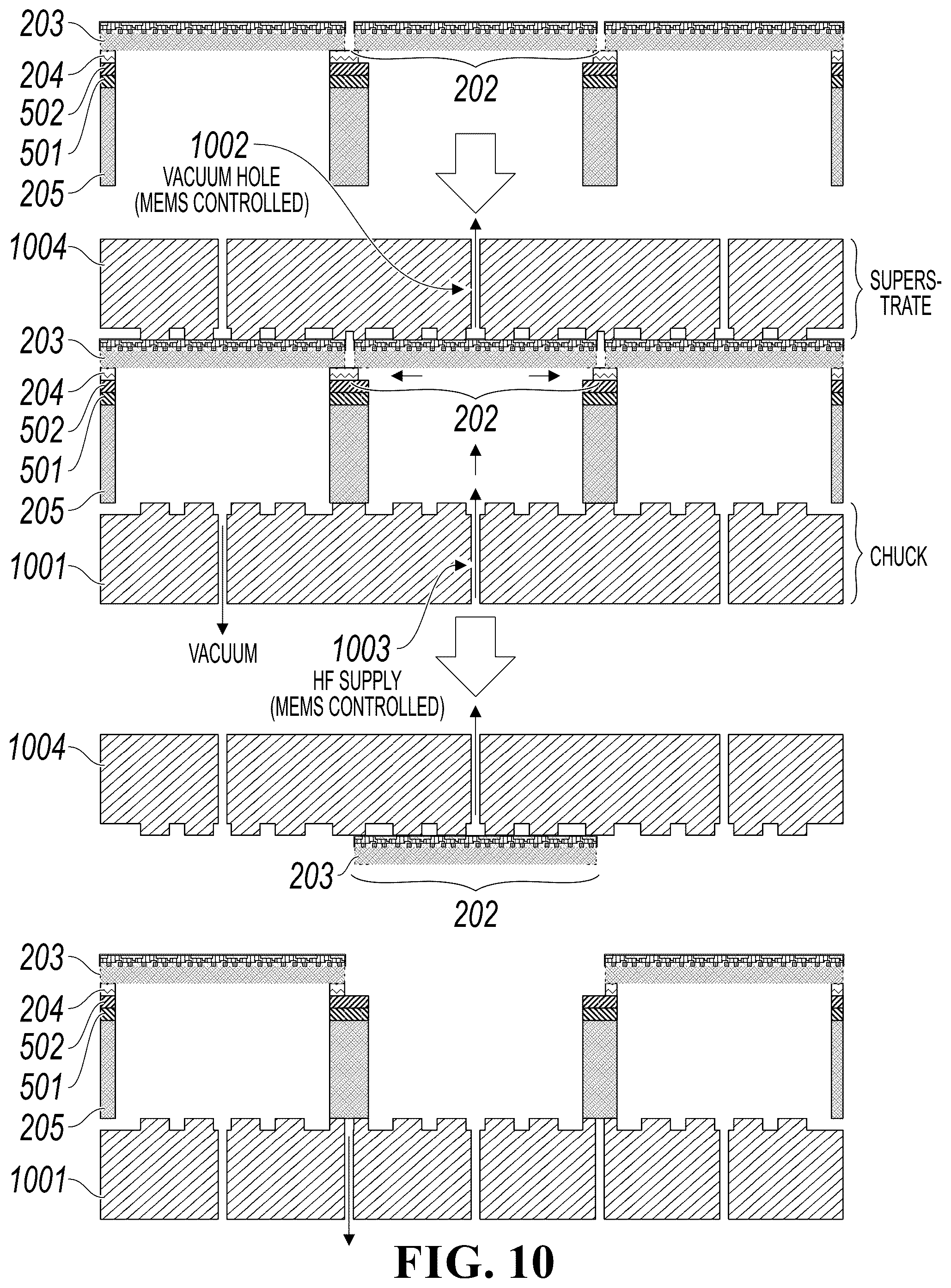 Patent US12308275 Figure 13 – Heterogeneous integration of components onto compact devices using moiré based metrology and vacuum based pick-and-place