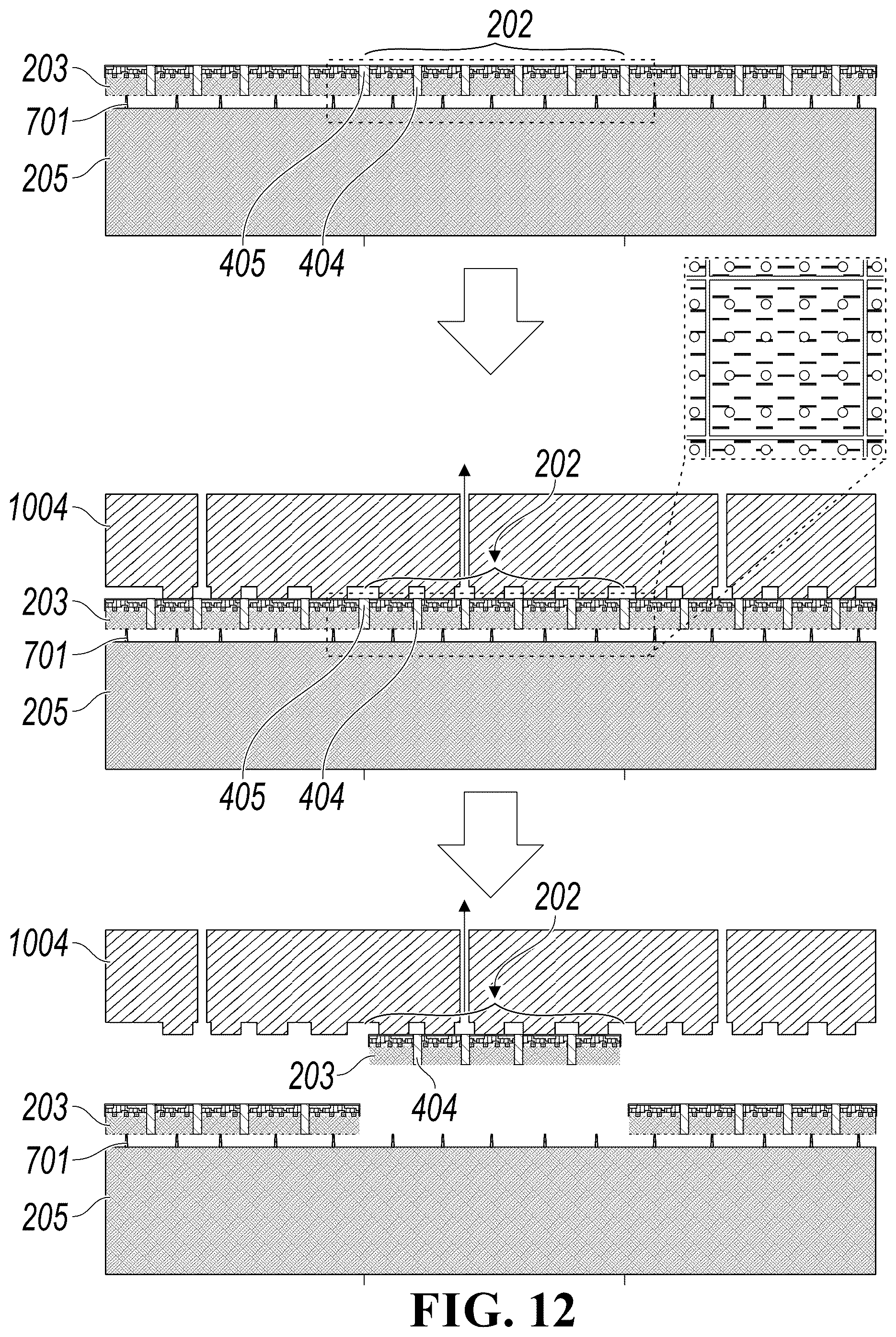 Patent US12308275 Figure 15 – Heterogeneous integration of components onto compact devices using moiré based metrology and vacuum based pick-and-place