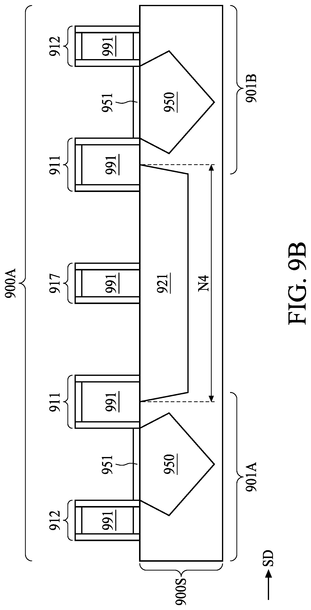 Patent US12308279 Figure 18 – Semiconductor device including an isolation region having an edge being covered and manufacturing method for the same