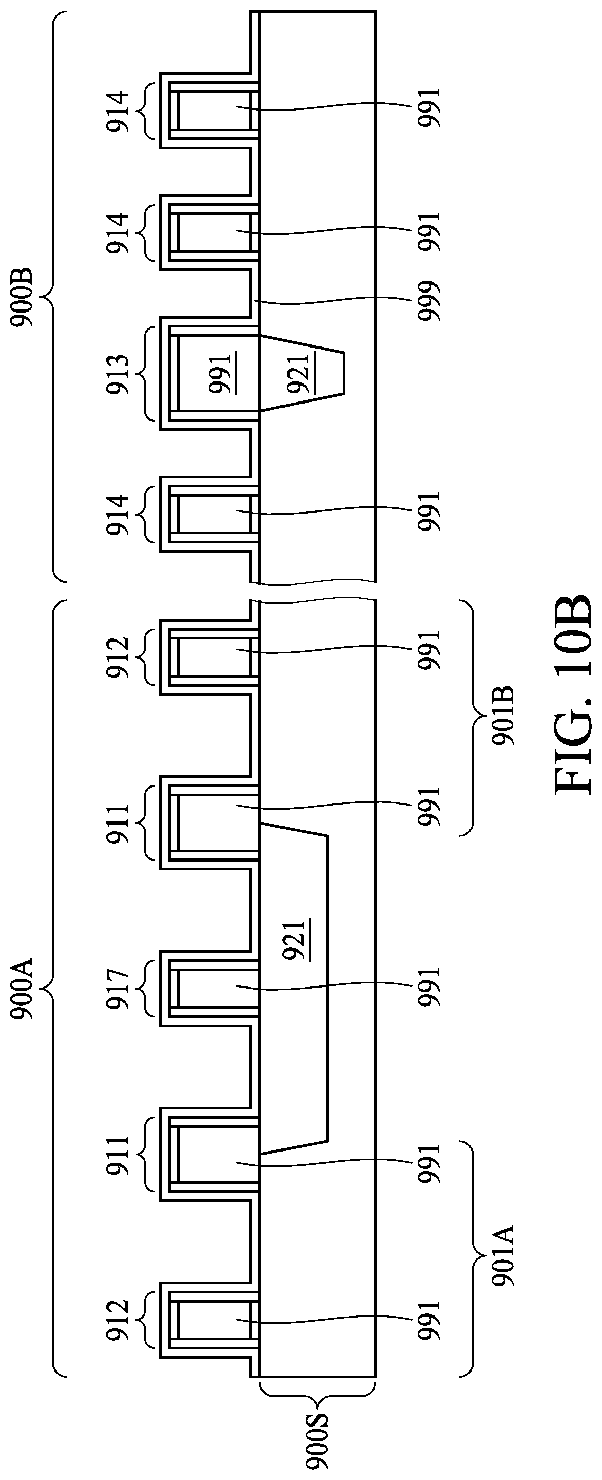 Patent US12308279 Figure 20 – Semiconductor device including an isolation region having an edge being covered and manufacturing method for the same