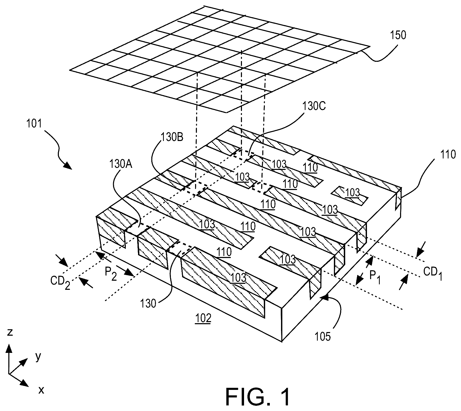 Patent US12308284 — Plug and trench architectures for integrated circuits and methods of manufacture — Figure 1