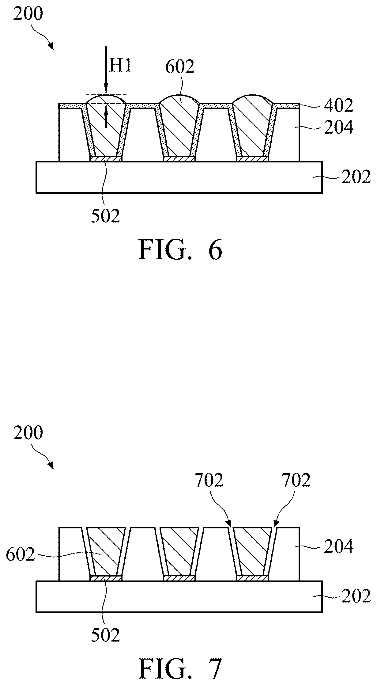 Patent US12308286 Figure 4 – Interconnect structures including air gaps
