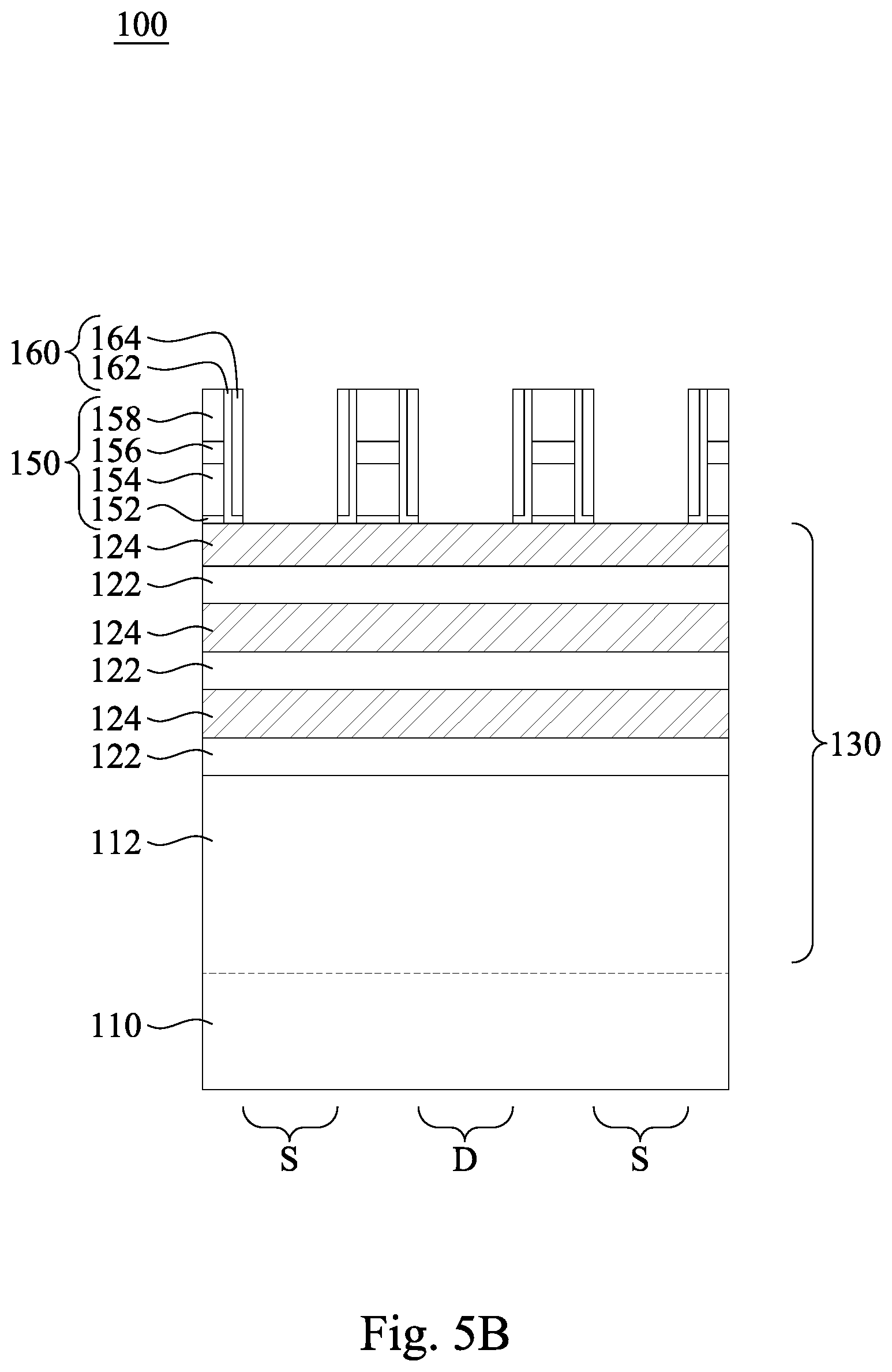 Patent US12308287 Figure 8 – Integrated circuit structure with backside dielectric layer having air gap