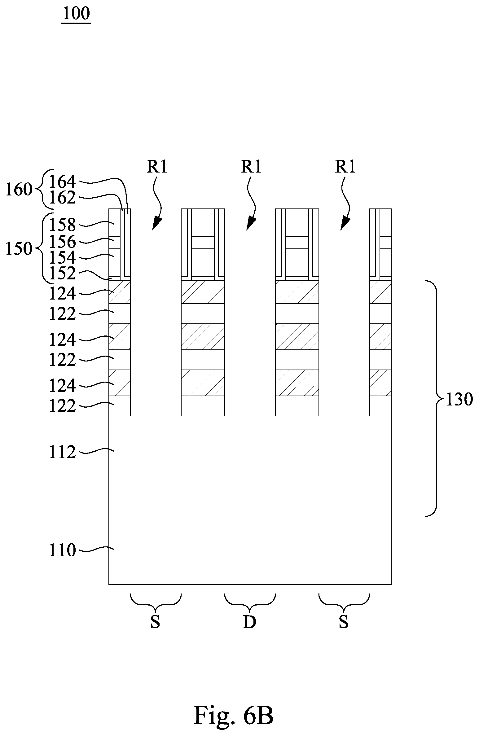 Patent US12308287 Figure 10 – Integrated circuit structure with backside dielectric layer having air gap