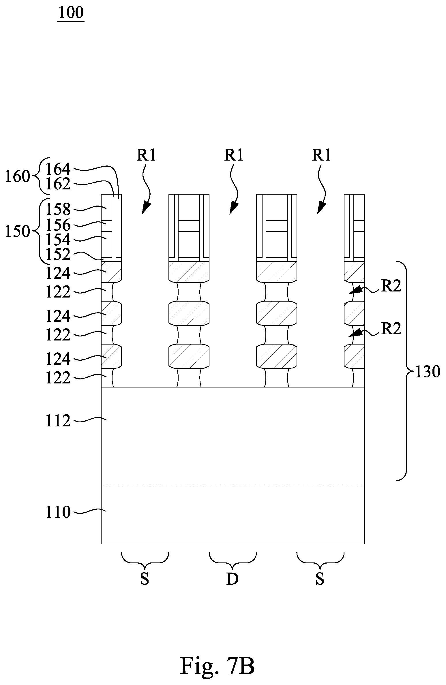 Patent US12308287 Figure 12 – Integrated circuit structure with backside dielectric layer having air gap