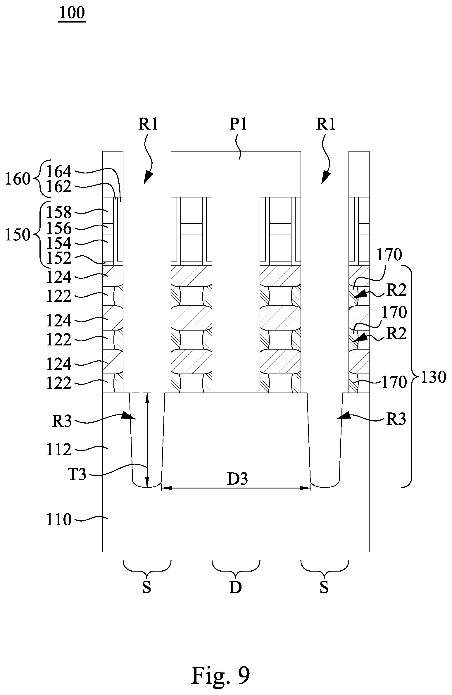 Patent US12308287 Figure 15 – Integrated circuit structure with backside dielectric layer having air gap