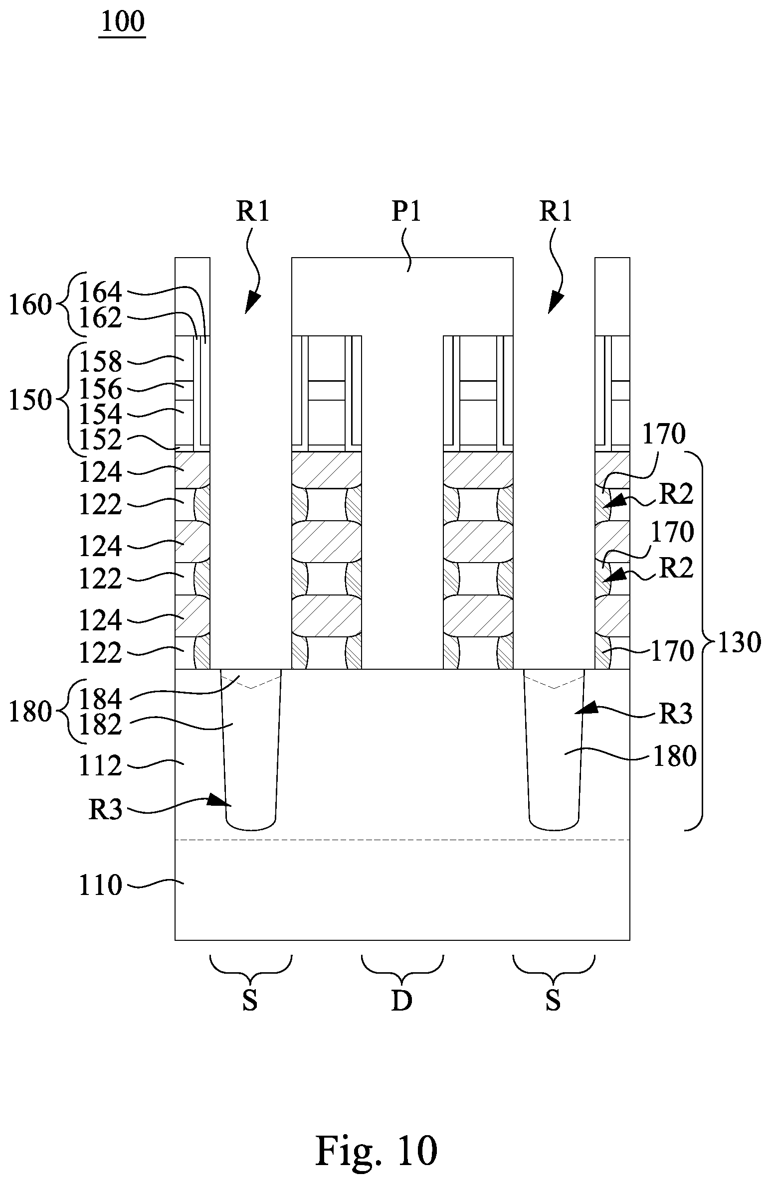 Patent US12308287 Figure 16 – Integrated circuit structure with backside dielectric layer having air gap