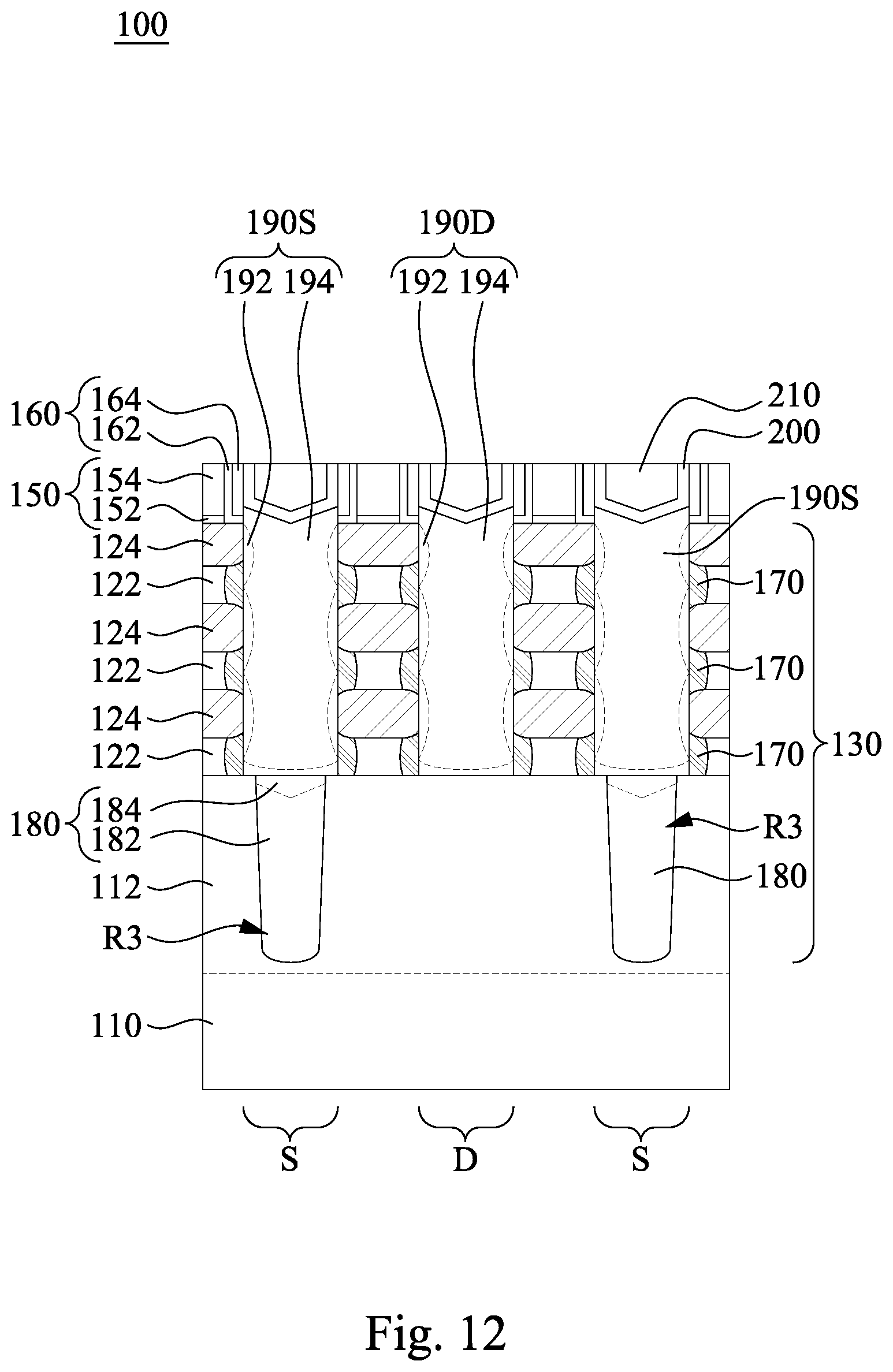 Patent US12308287 Figure 18 – Integrated circuit structure with backside dielectric layer having air gap